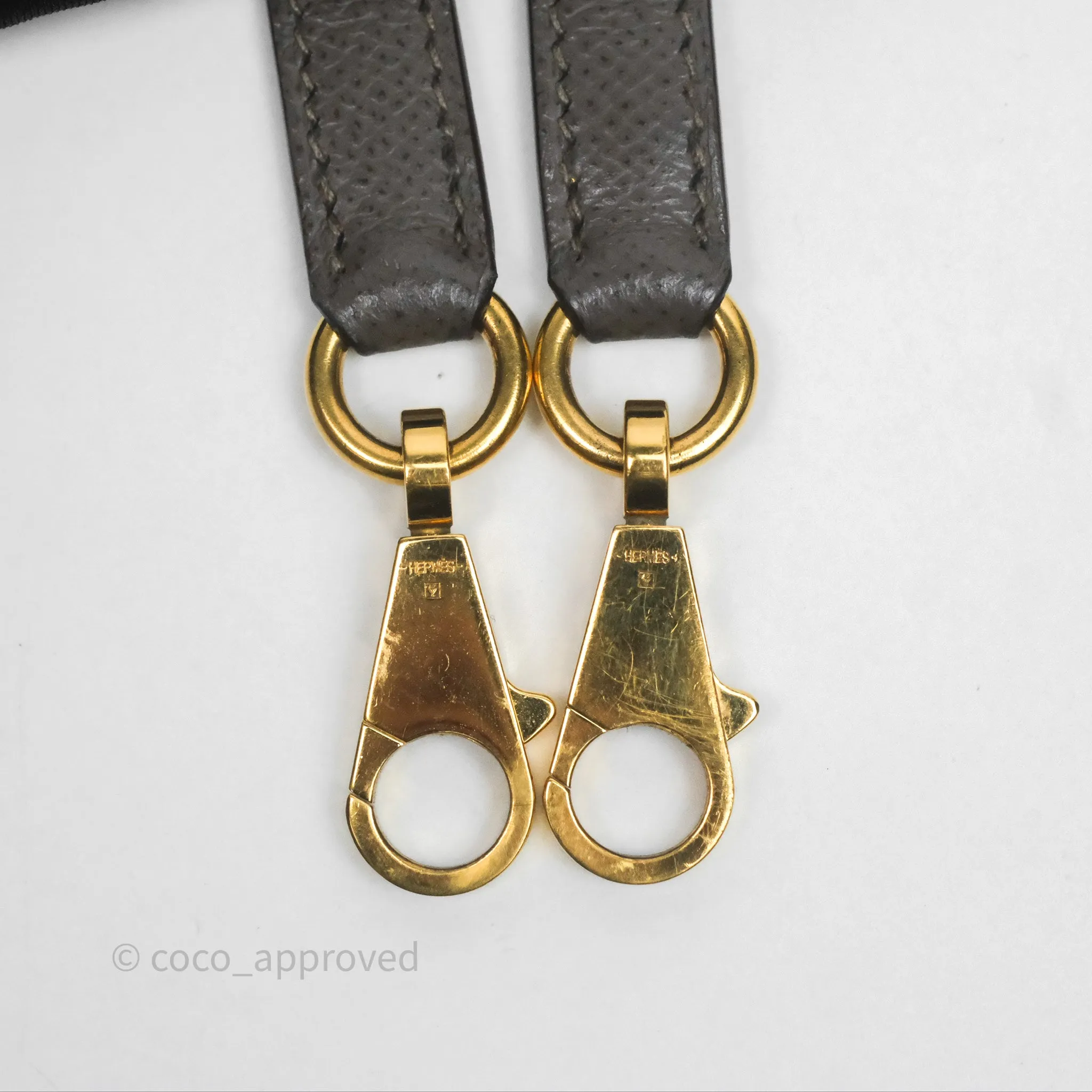 Herms Bolide 27 Etain 8F Epsom Gold Hardware