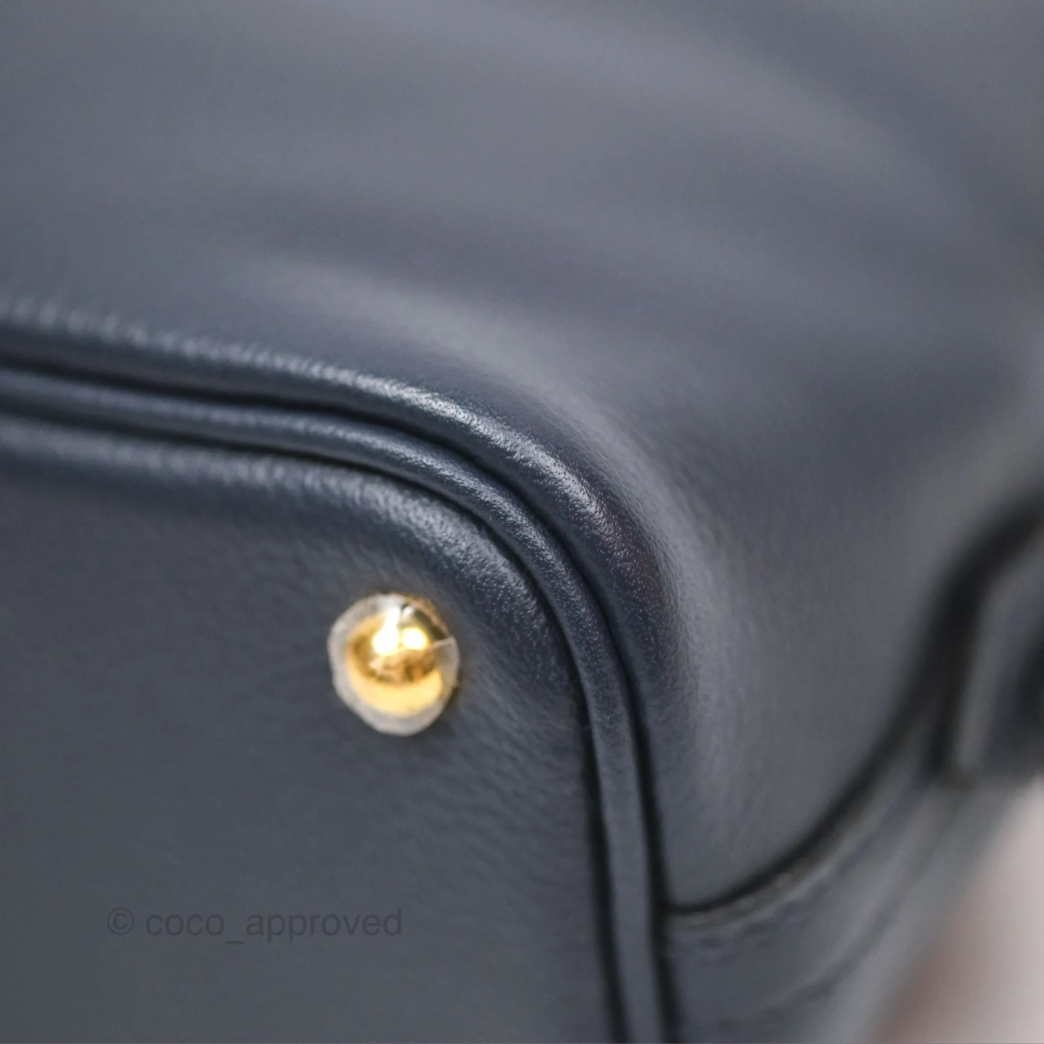 Herms Bolide Mini 1923 Bleu Nuit 2Z Evercolor Gold Hardware