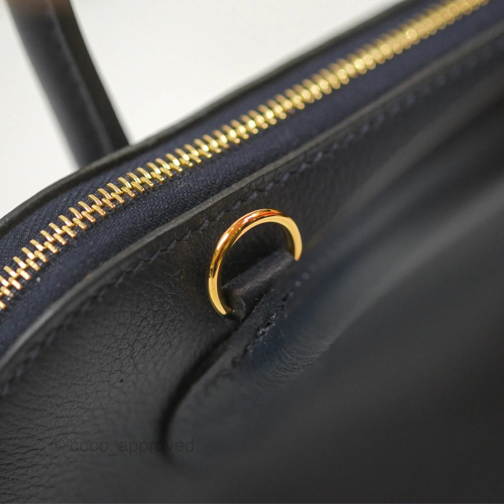 Herms Bolide Mini 1923 Bleu Nuit 2Z Evercolor Gold Hardware
