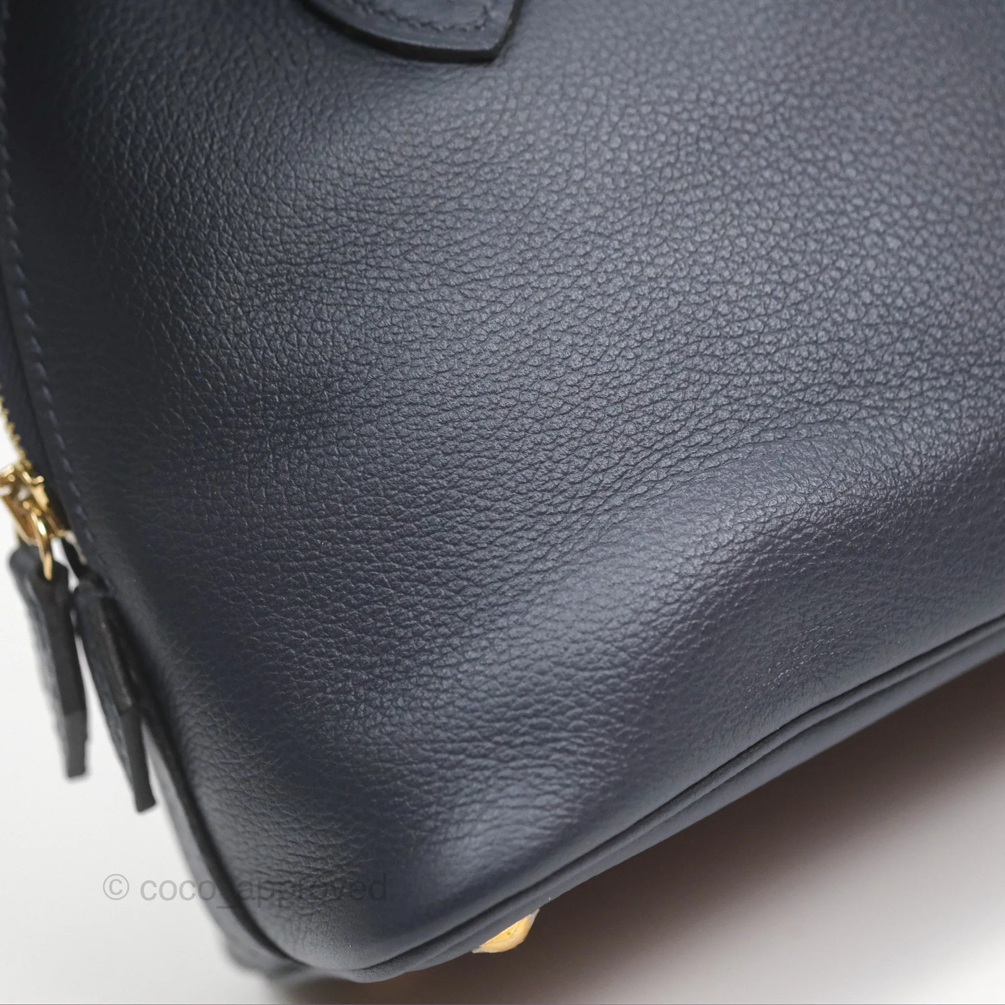 Herms Bolide Mini 1923 Bleu Nuit 2Z Evercolor Gold Hardware