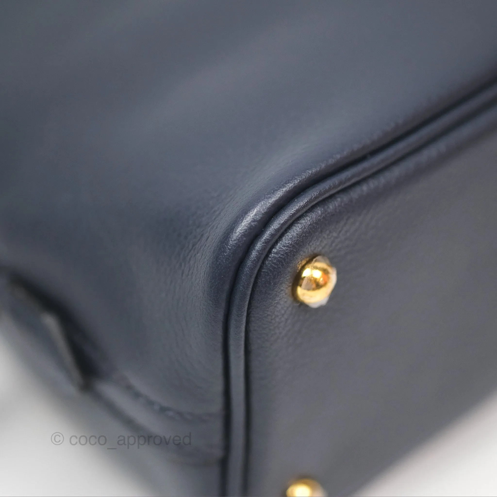Herms Bolide Mini 1923 Bleu Nuit 2Z Evercolor Gold Hardware