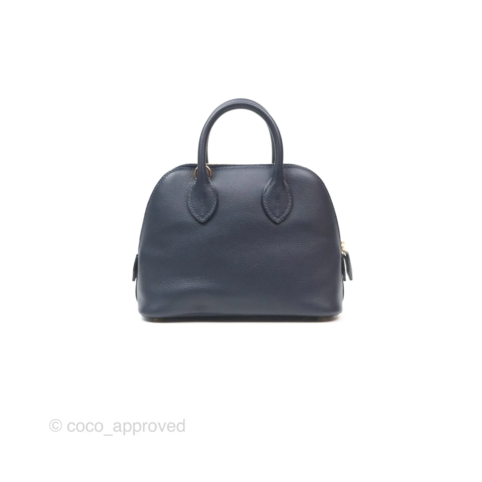 Herms Bolide Mini 1923 Bleu Nuit 2Z Evercolor Gold Hardware
