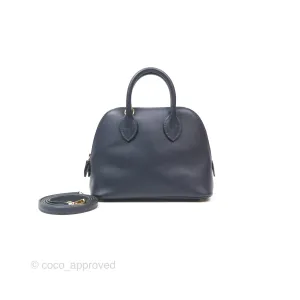 Herms Bolide Mini 1923 Bleu Nuit 2Z Evercolor Gold Hardware