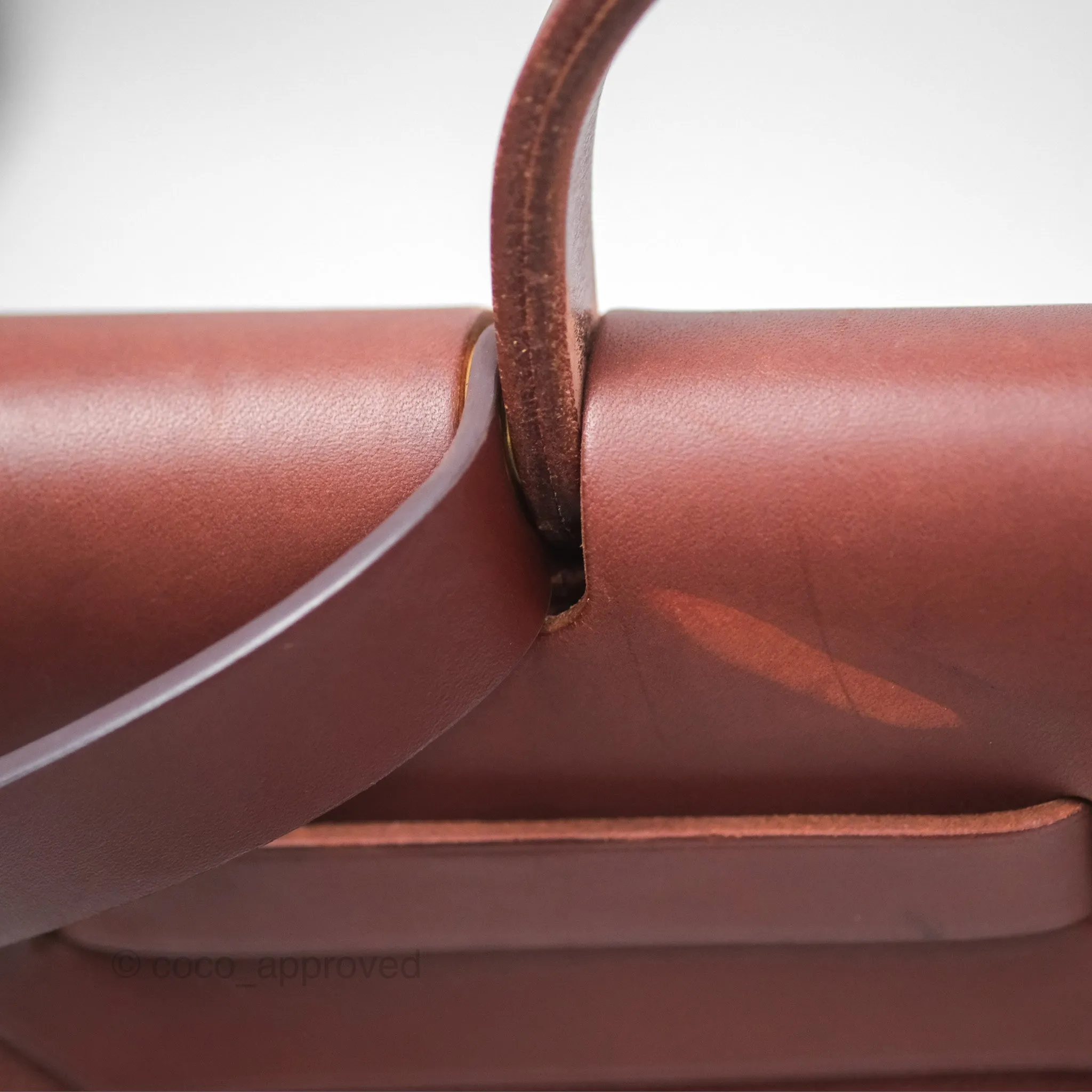 Herms Herbag Zip 31 Rouge H Gold Hardware