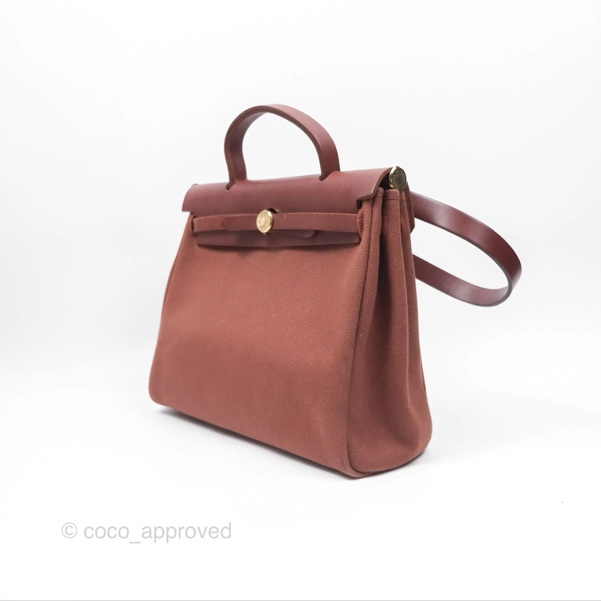 Herms Herbag Zip 31 Rouge H Gold Hardware