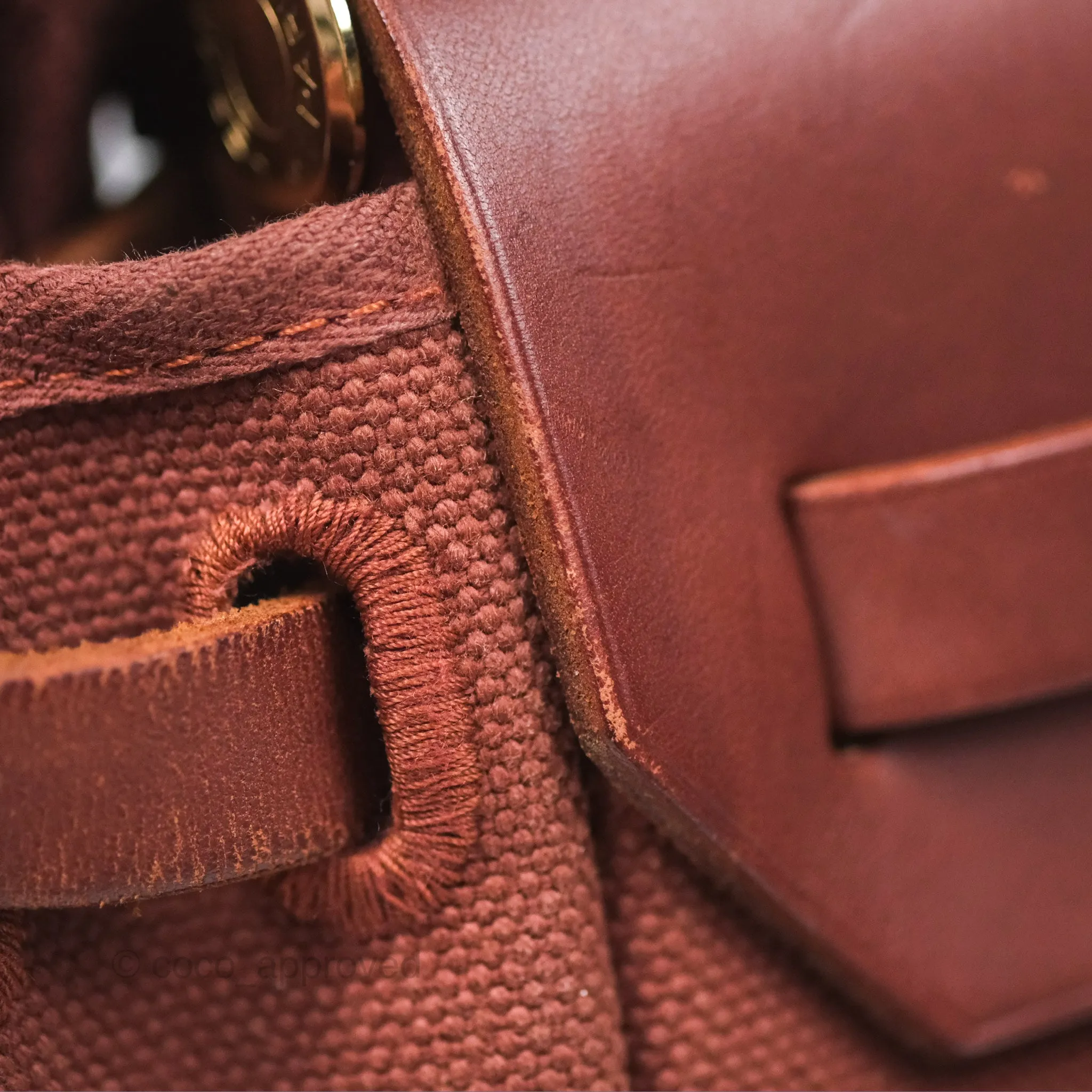 Herms Herbag Zip 31 Rouge H Gold Hardware