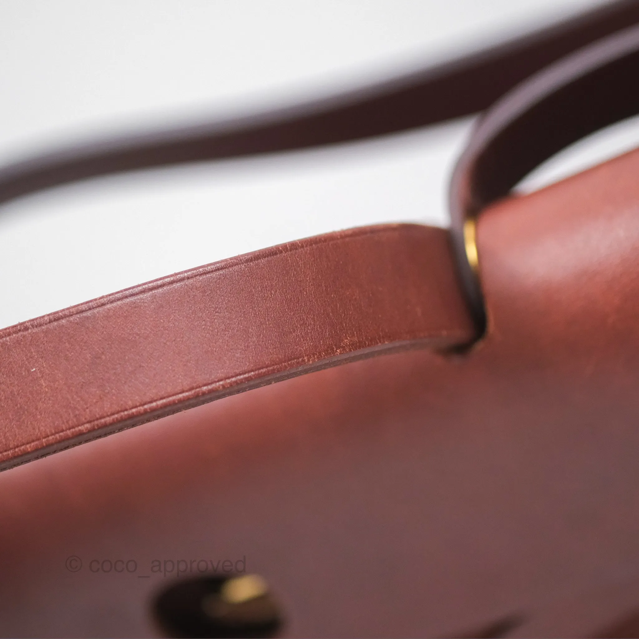 Herms Herbag Zip 31 Rouge H Gold Hardware