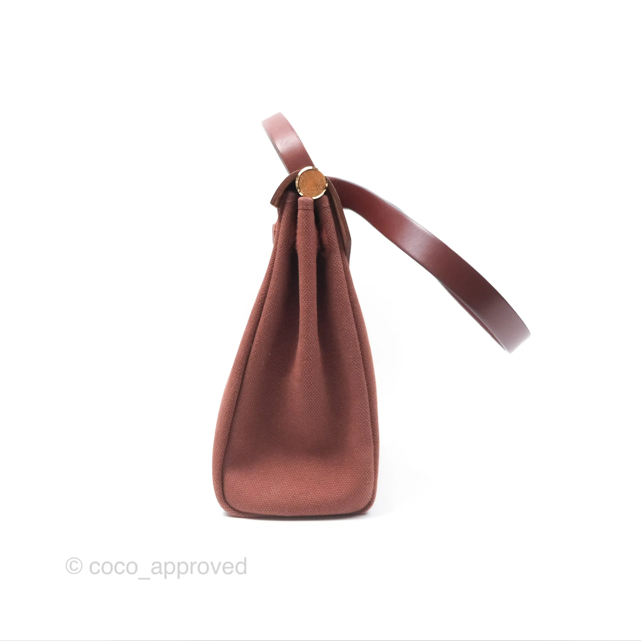 Herms Herbag Zip 31 Rouge H Gold Hardware