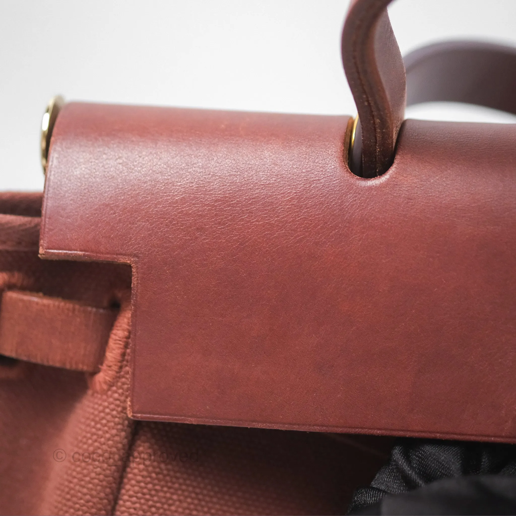 Herms Herbag Zip 31 Rouge H Gold Hardware