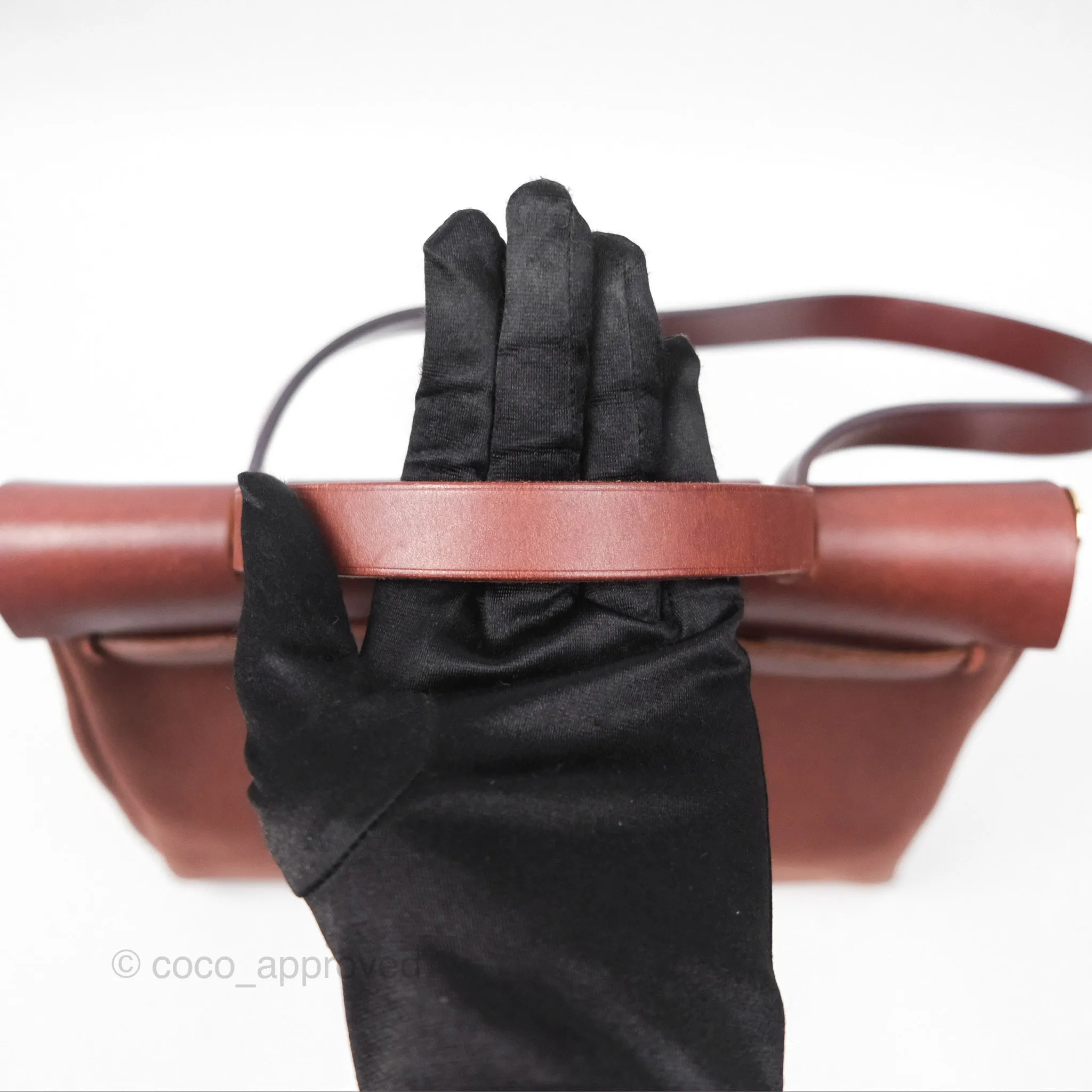 Herms Herbag Zip 31 Rouge H Gold Hardware