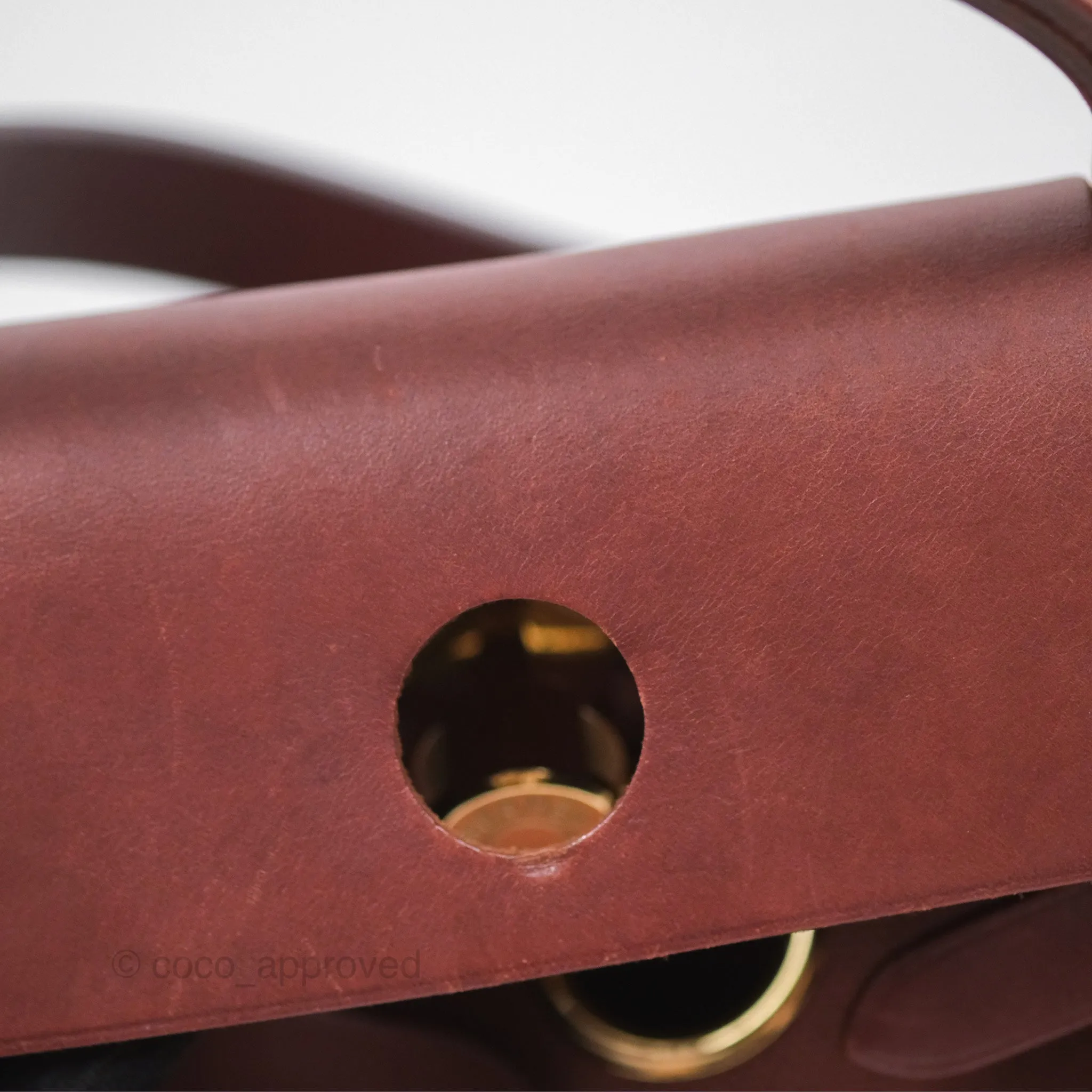 Herms Herbag Zip 31 Rouge H Gold Hardware