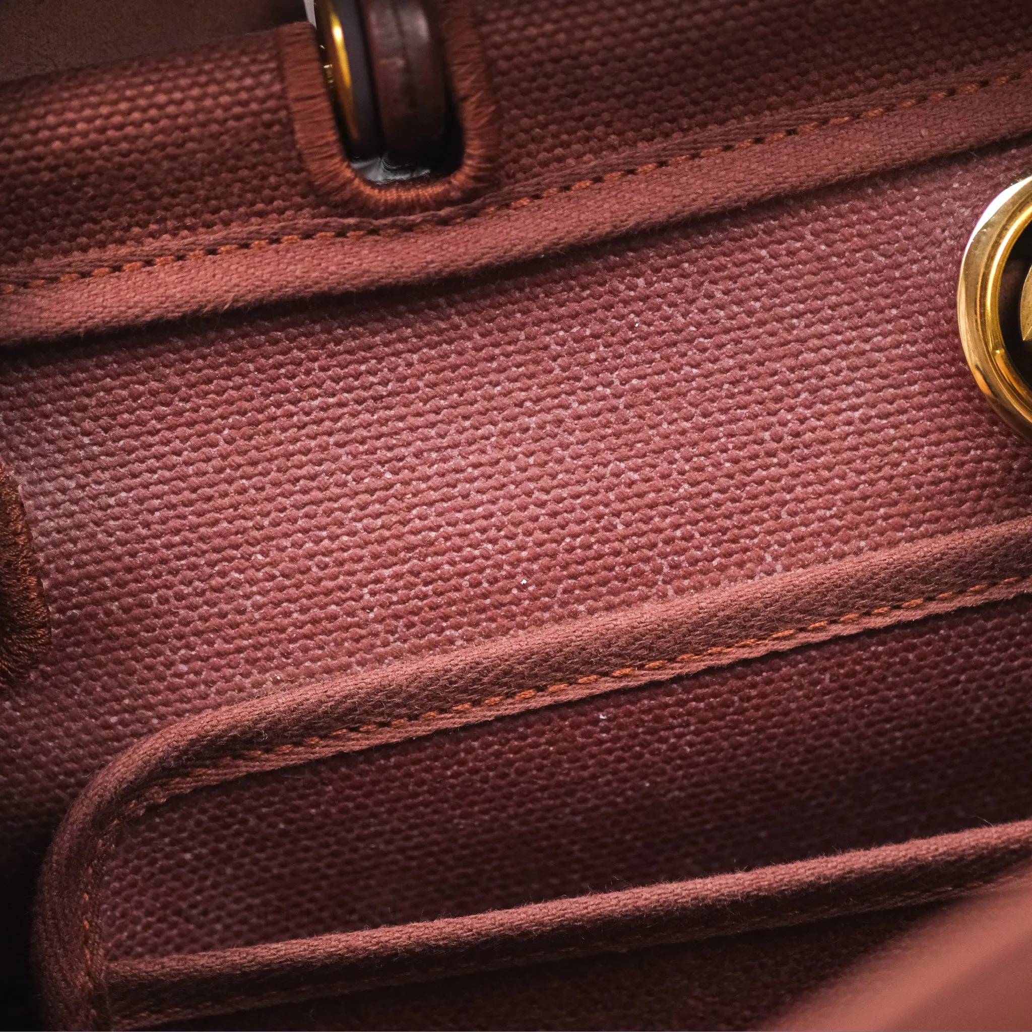 Herms Herbag Zip 31 Rouge H Gold Hardware