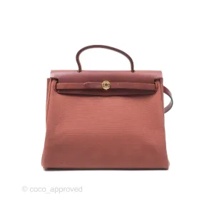 Herms Herbag Zip 31 Rouge H Gold Hardware