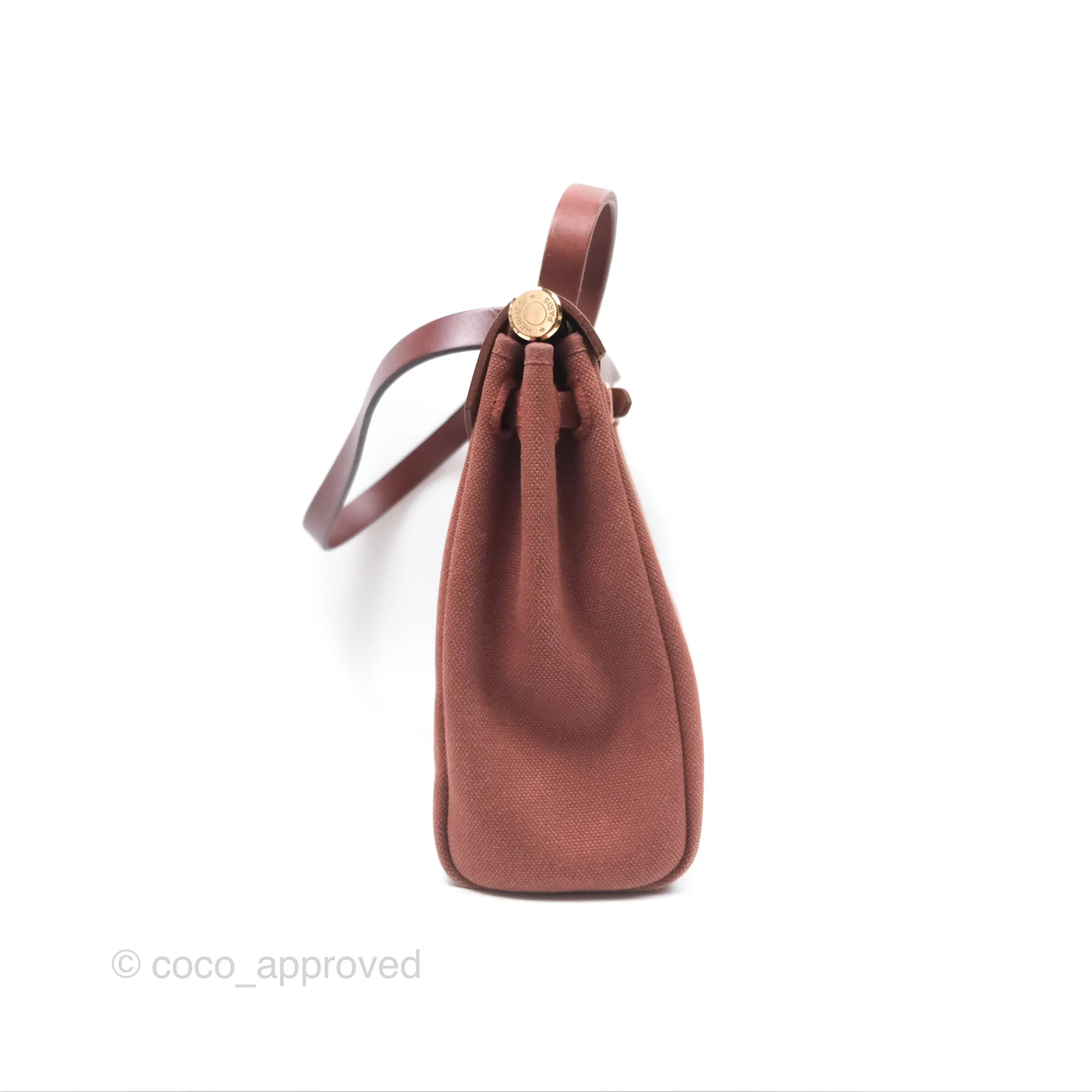 Herms Herbag Zip 31 Rouge H Gold Hardware