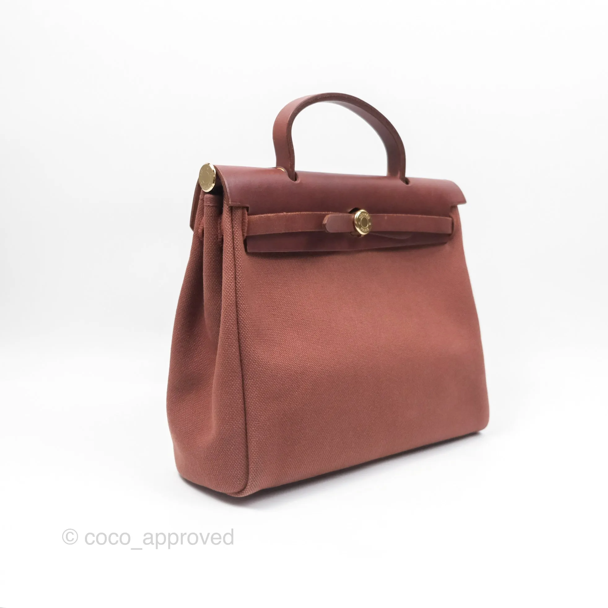 Herms Herbag Zip 31 Rouge H Gold Hardware