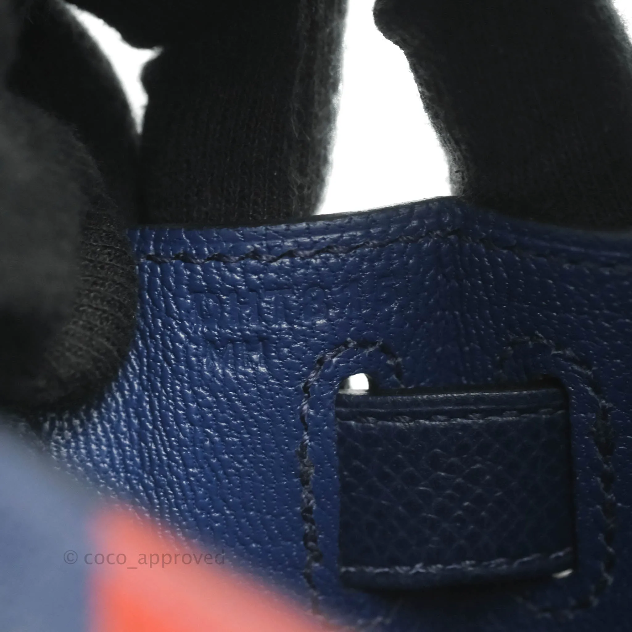 Herms Kelly 28 Blue Epsom Palladium Hardware Letter Collection Limited Edition