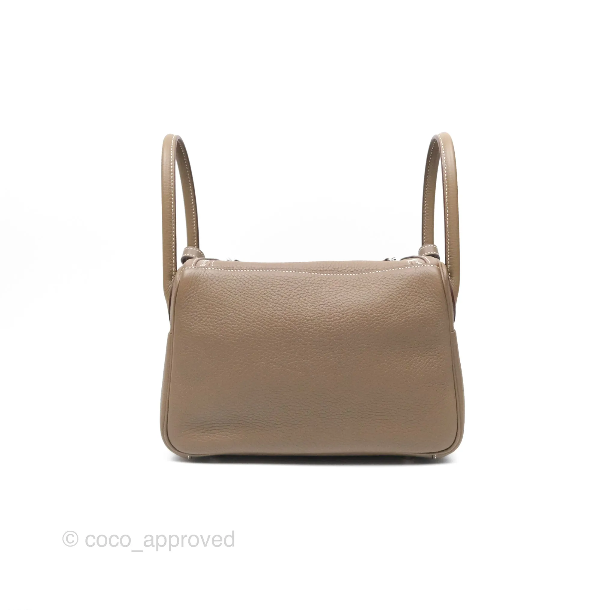 Herms Lindy 26 Etoupe 18 Clemence Palladium Hardware