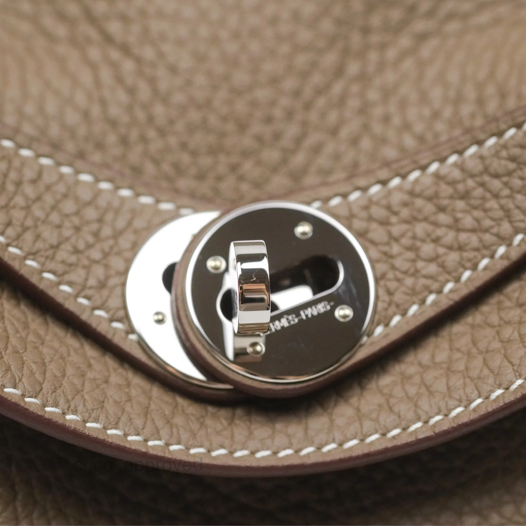 Herms Lindy 26 Etoupe 18 Clemence Palladium Hardware