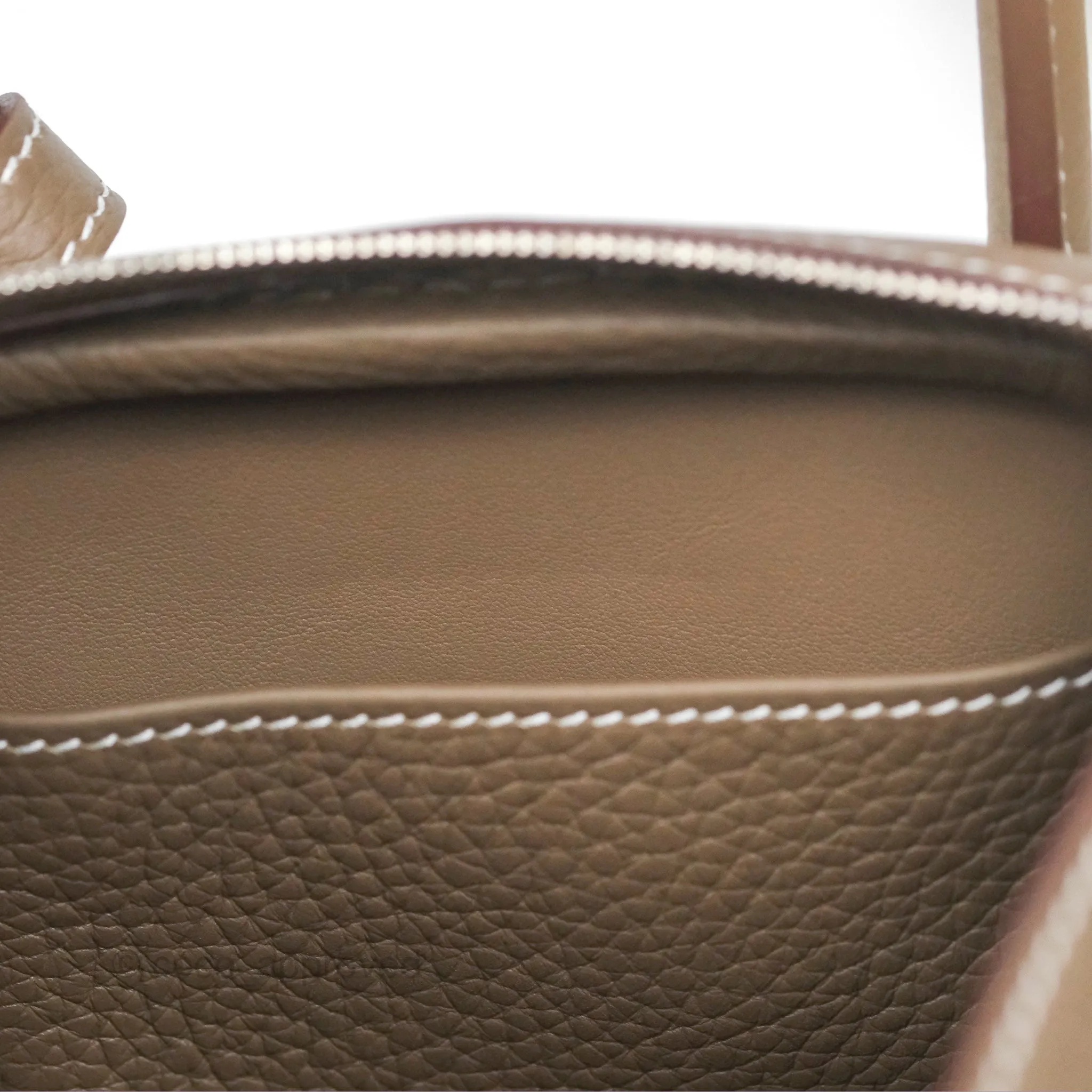 Herms Lindy 26 Etoupe 18 Clemence Palladium Hardware