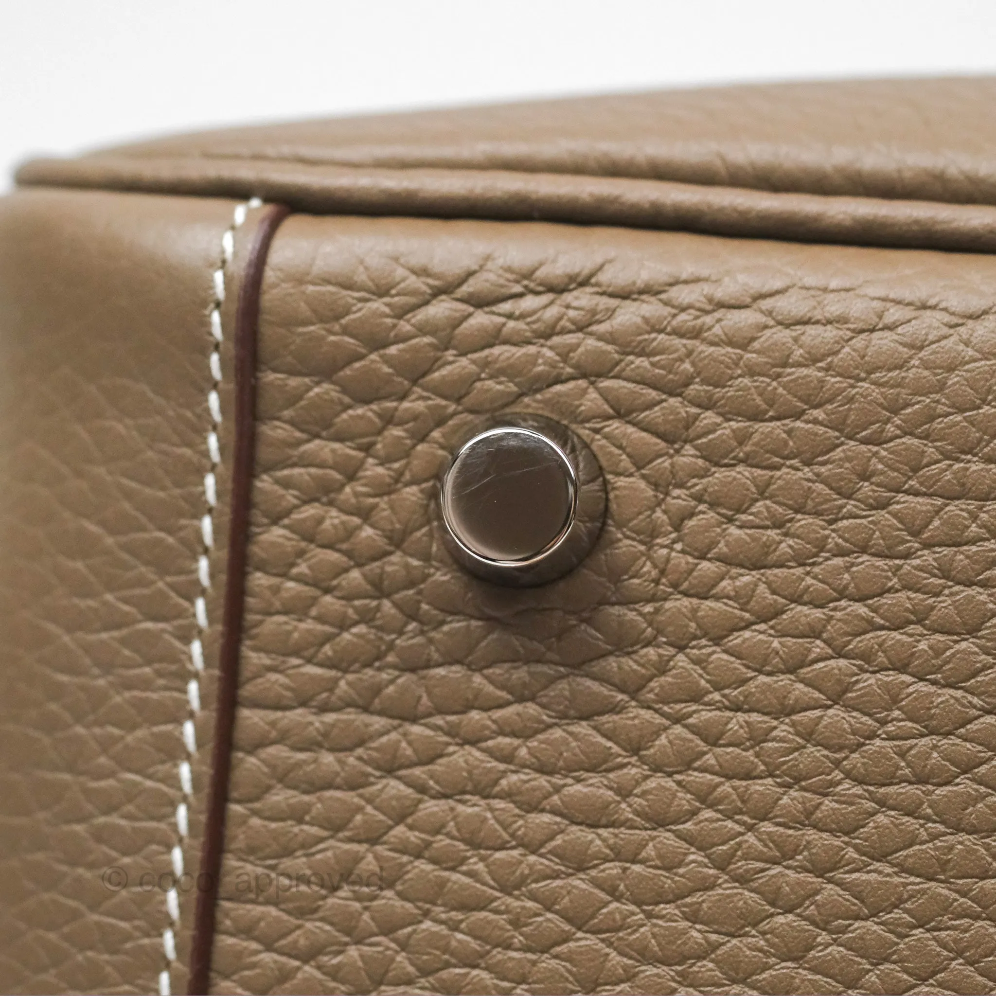 Herms Lindy 26 Etoupe 18 Clemence Palladium Hardware