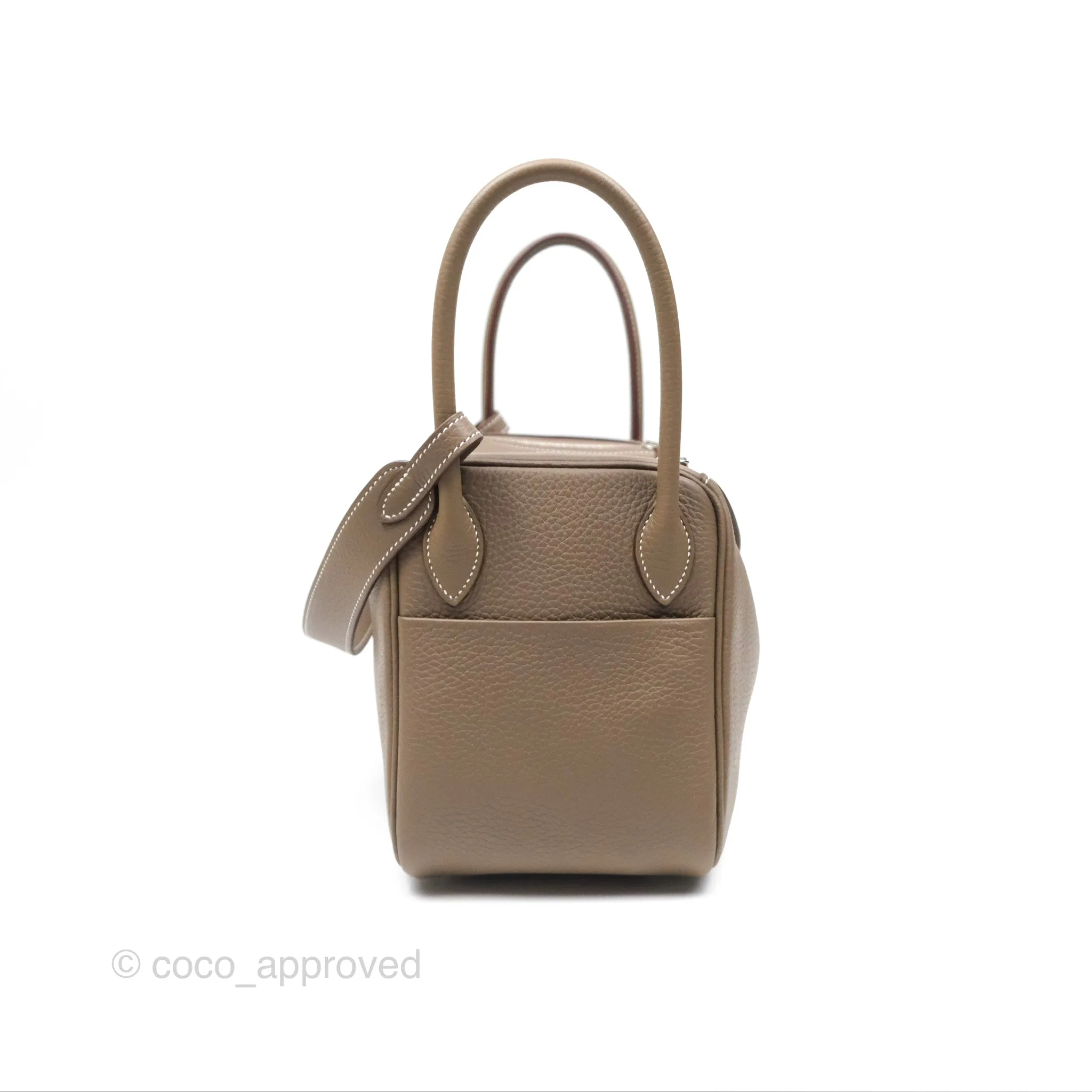 Herms Lindy 26 Etoupe 18 Clemence Palladium Hardware