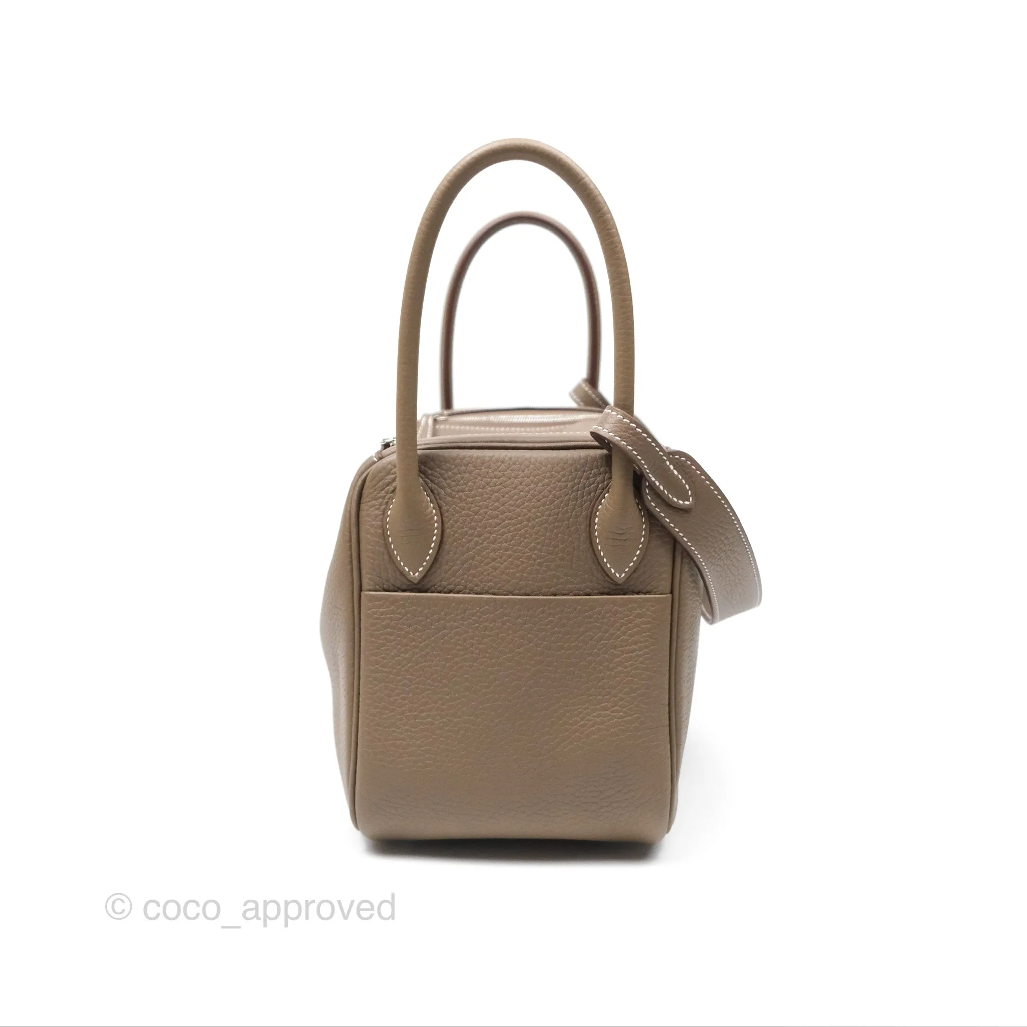 Herms Lindy 26 Etoupe 18 Clemence Palladium Hardware