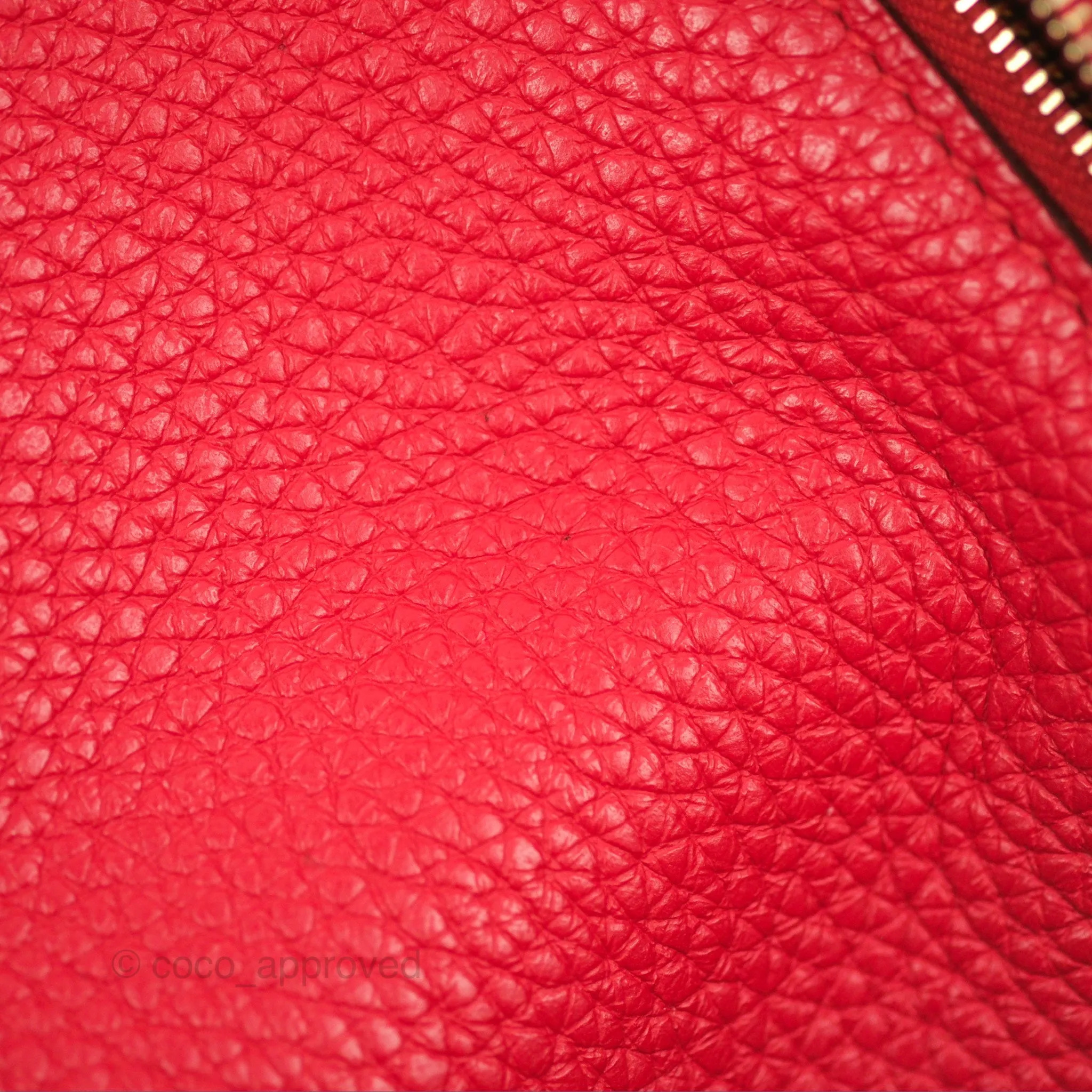 Herms Lindy 26 Rouge Tomate Clemence Gold Hardware