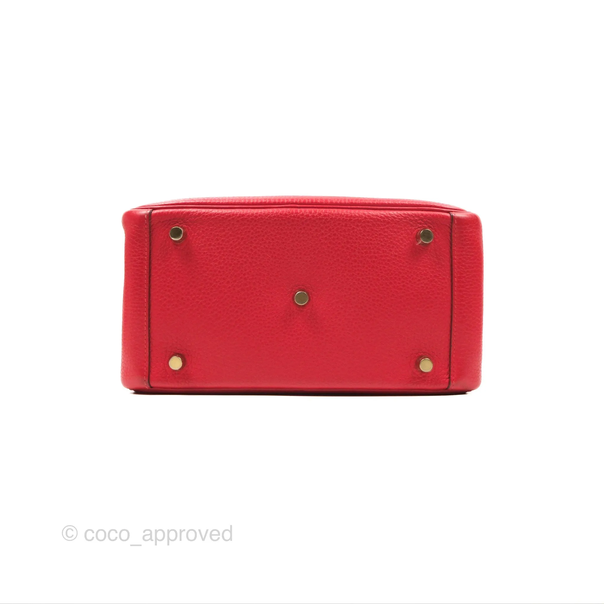Herms Lindy 26 Rouge Tomate Clemence Gold Hardware