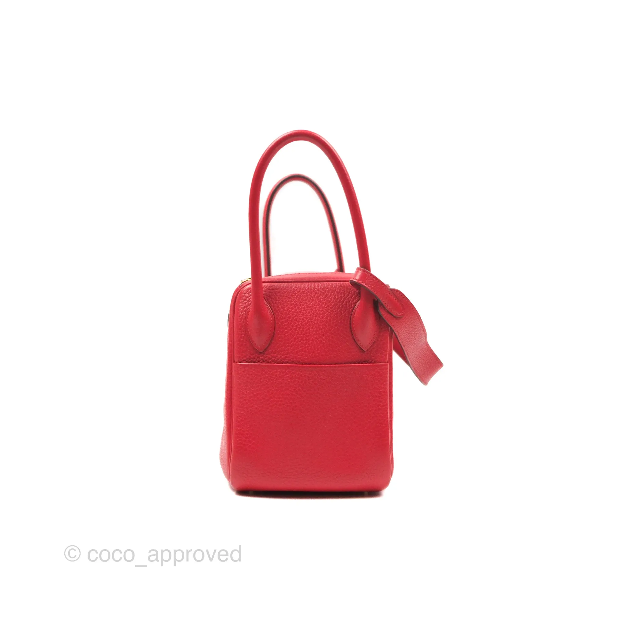 Herms Lindy 26 Rouge Tomate Clemence Gold Hardware