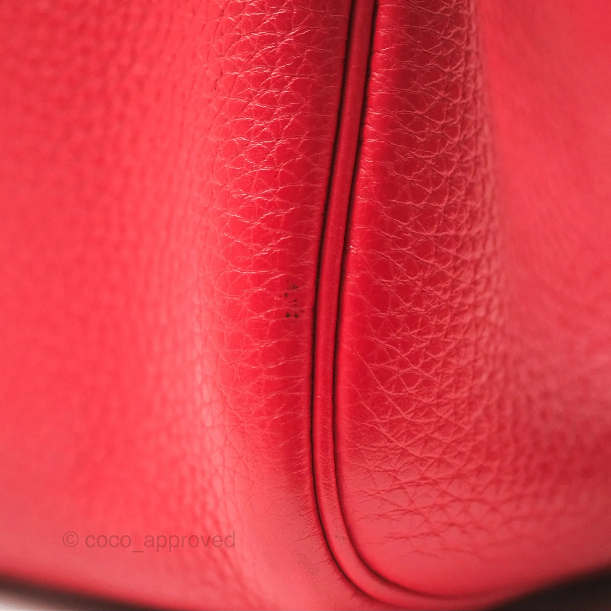 Herms Lindy 26 Rouge Tomate Clemence Gold Hardware