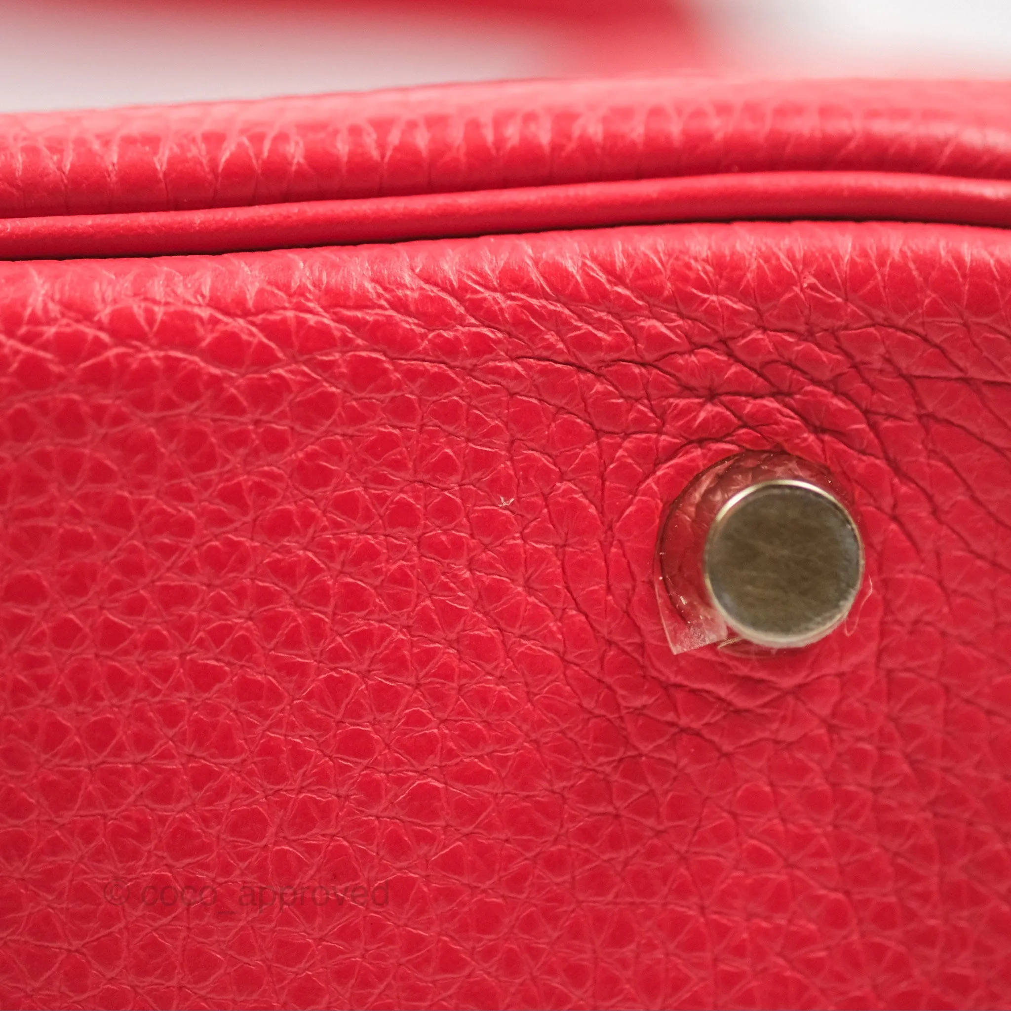 Herms Lindy 26 Rouge Tomate Clemence Gold Hardware