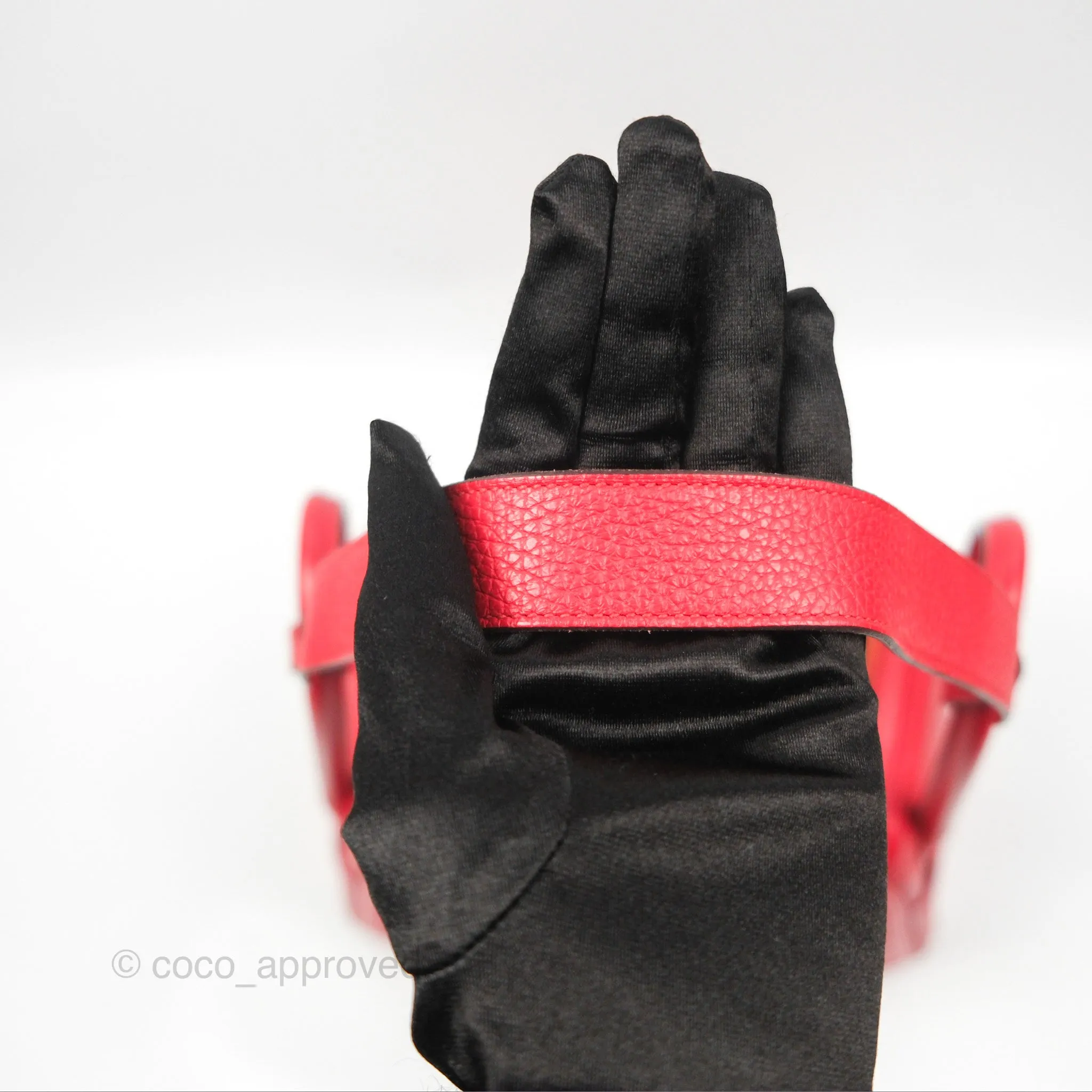 Herms Lindy 26 Rouge Tomate Clemence Gold Hardware