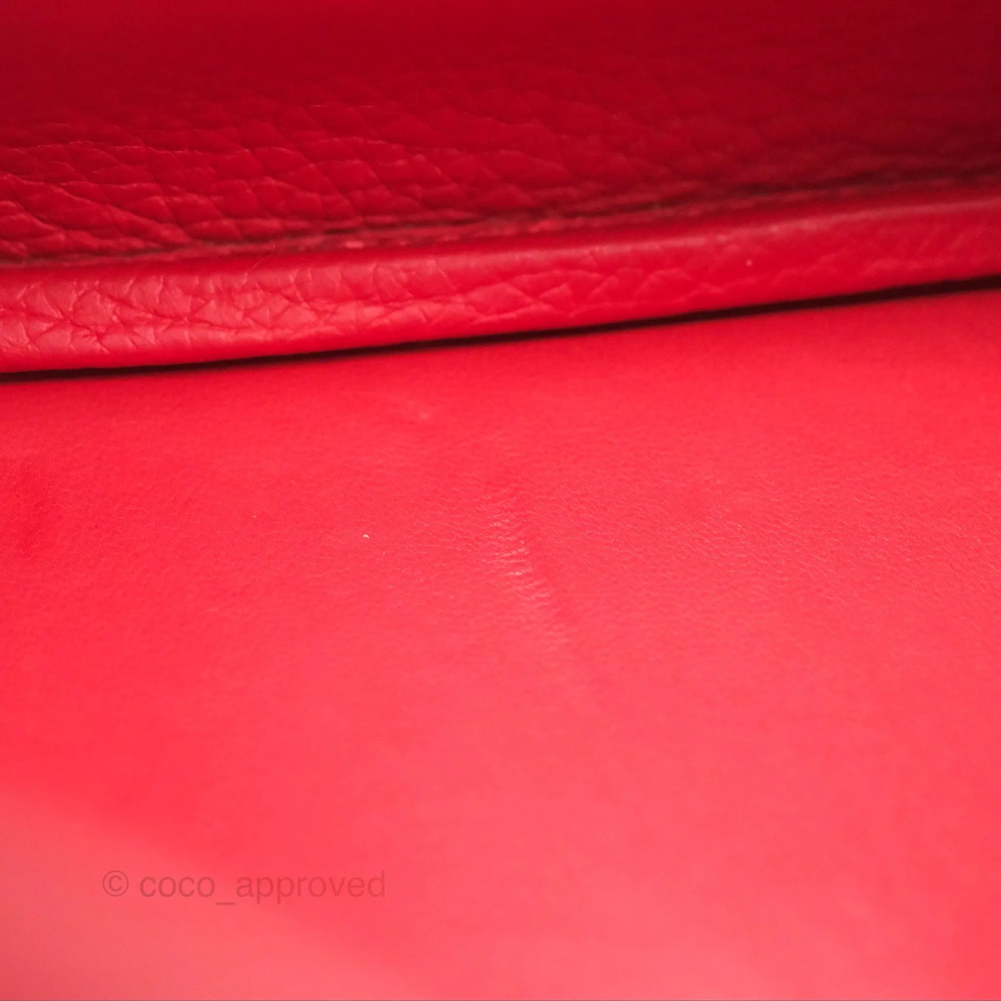 Herms Lindy 26 Rouge Tomate Clemence Gold Hardware