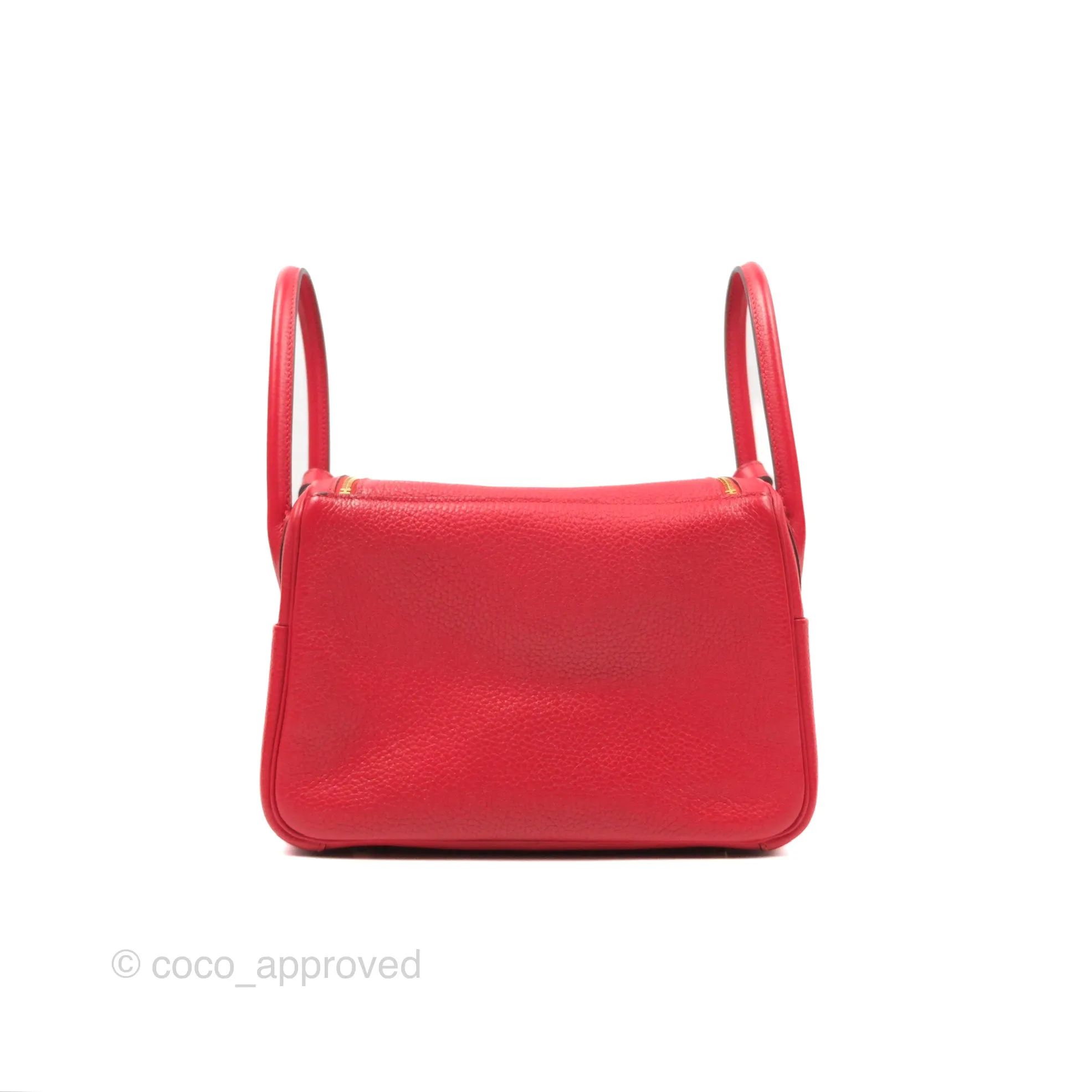 Herms Lindy 26 Rouge Tomate Clemence Gold Hardware