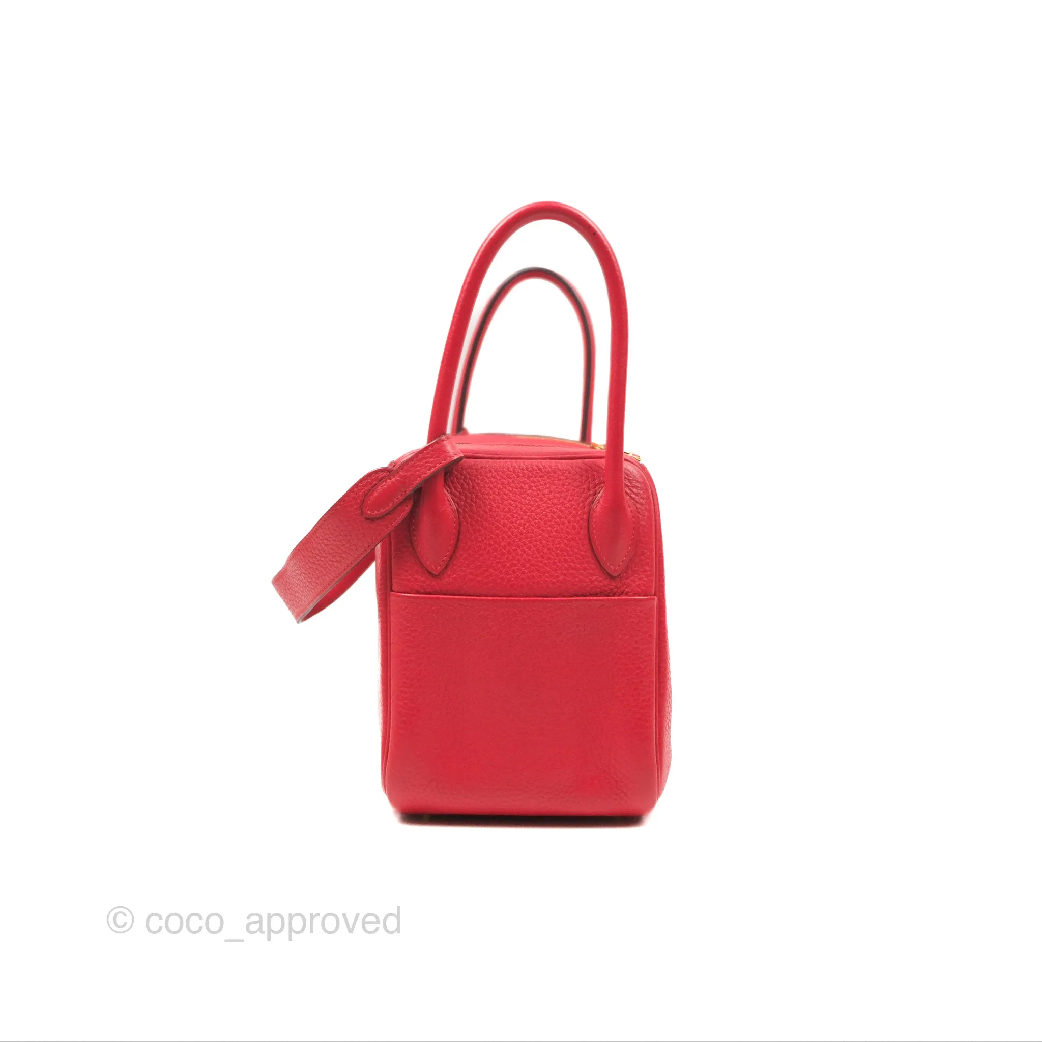 Herms Lindy 26 Rouge Tomate Clemence Gold Hardware