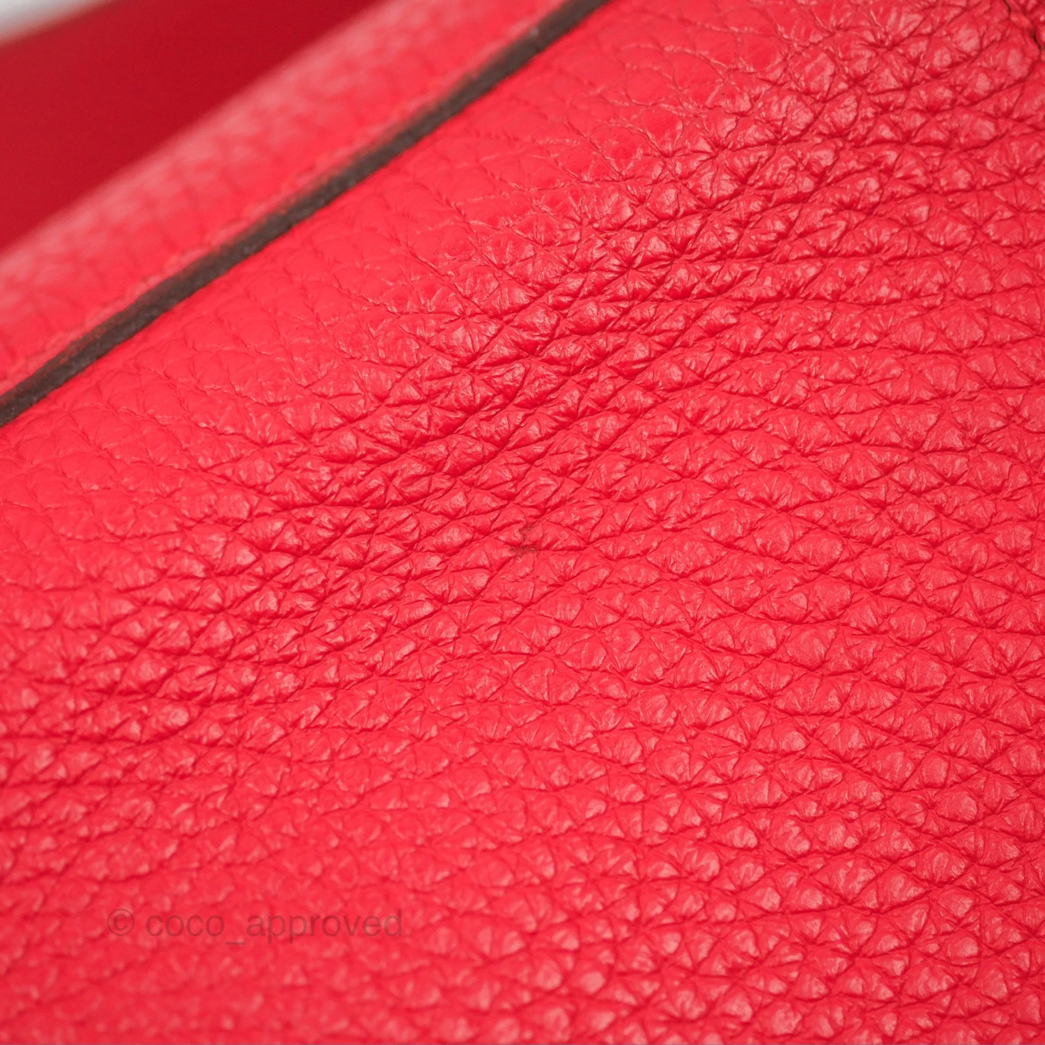 Herms Lindy 26 Rouge Tomate Clemence Gold Hardware