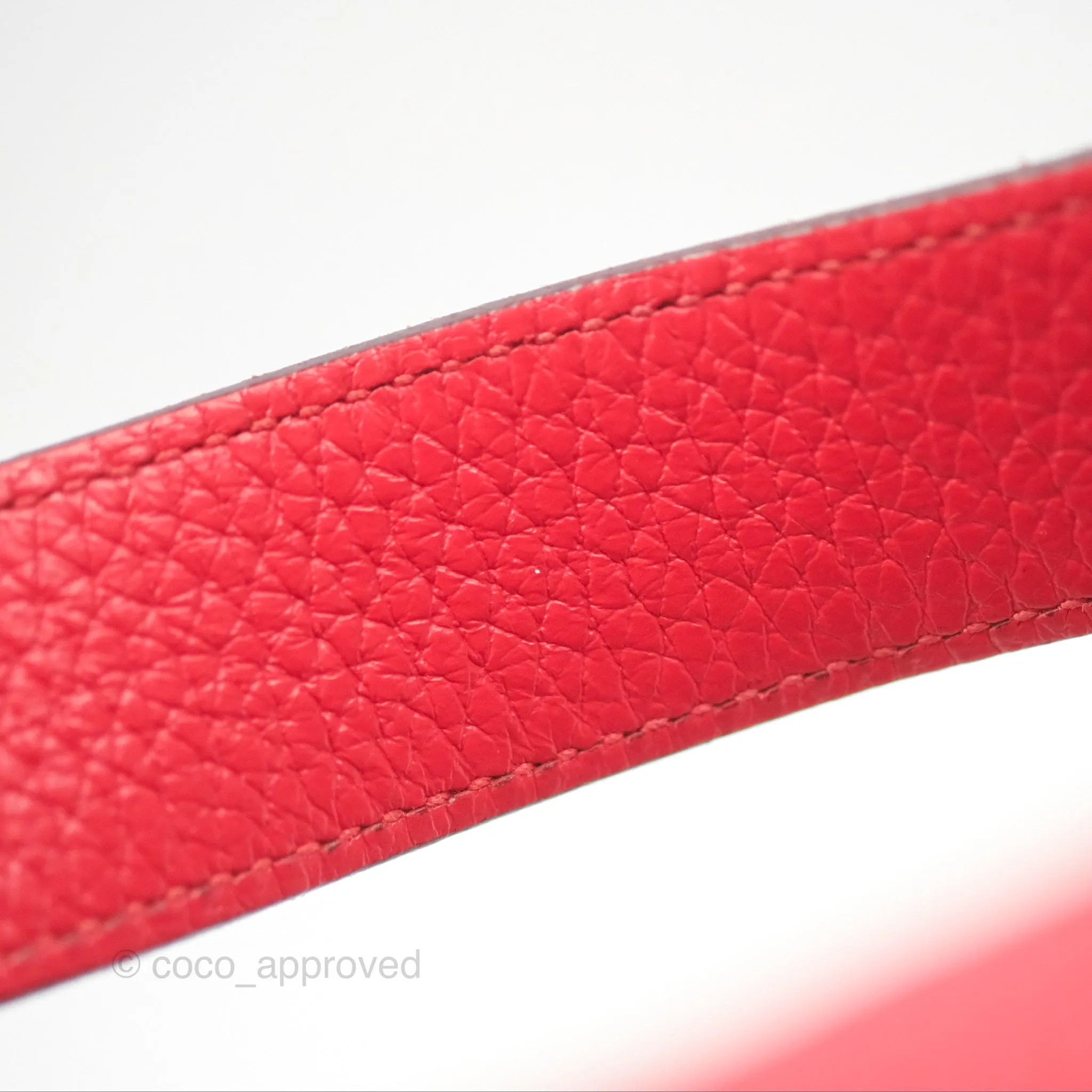 Herms Lindy 26 Rouge Tomate Clemence Gold Hardware