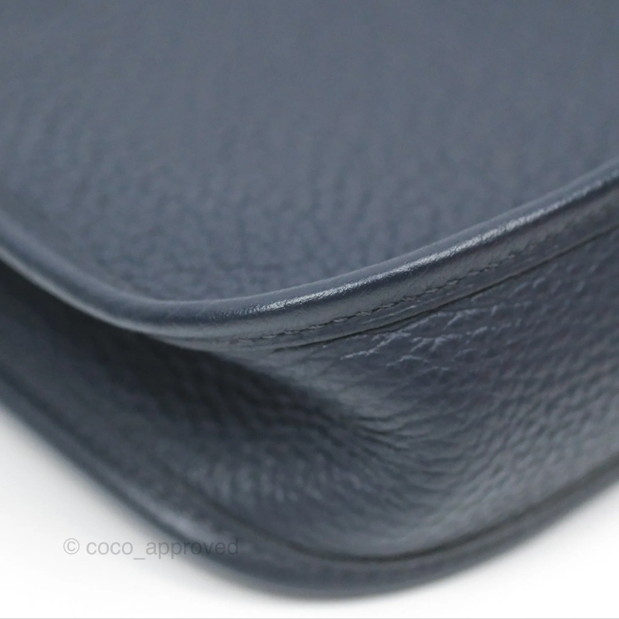 Herms Mini Evelyne 16 Bleu Nuit 2Z Clemence Gold Hardware