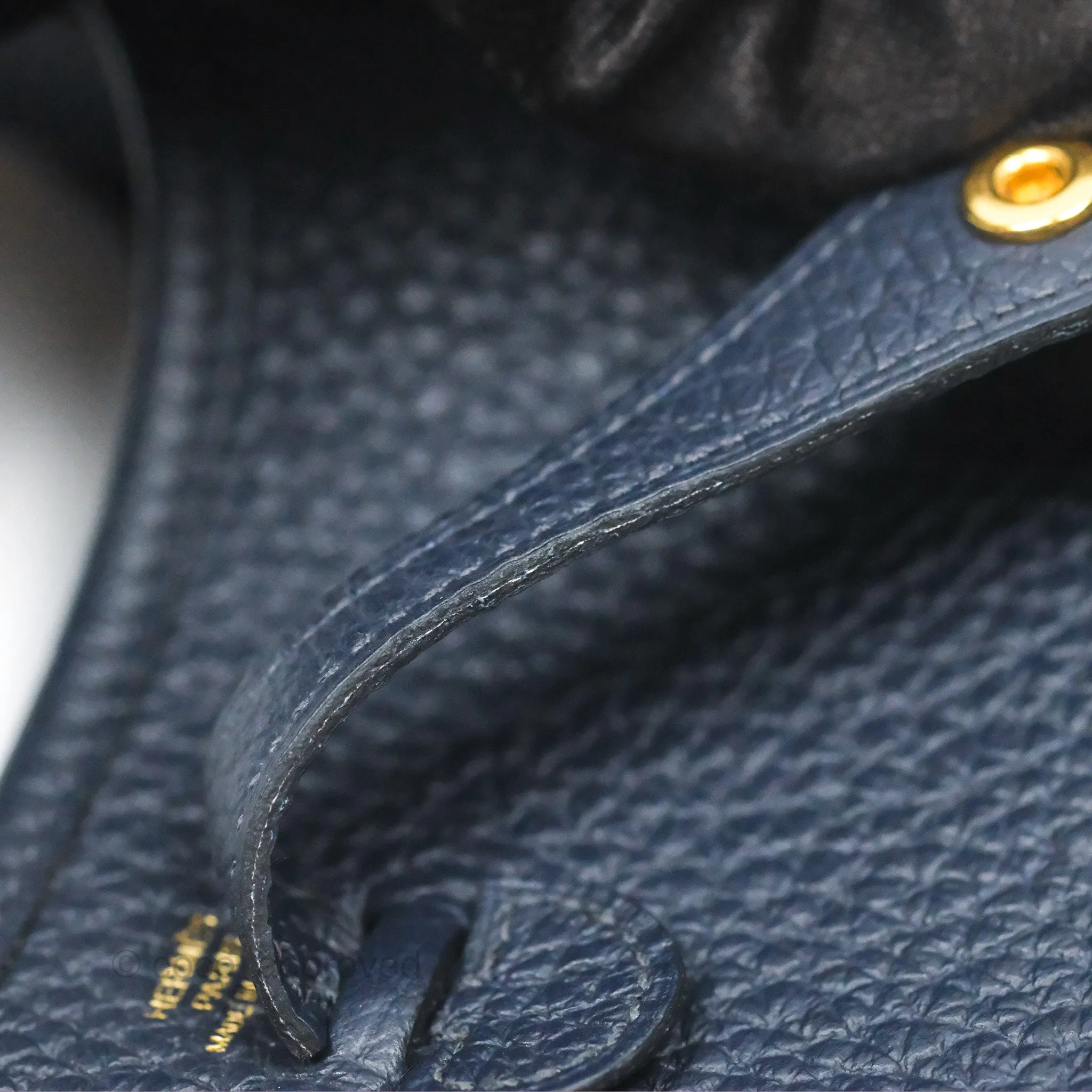 Herms Mini Evelyne 16 Bleu Nuit 2Z Clemence Gold Hardware