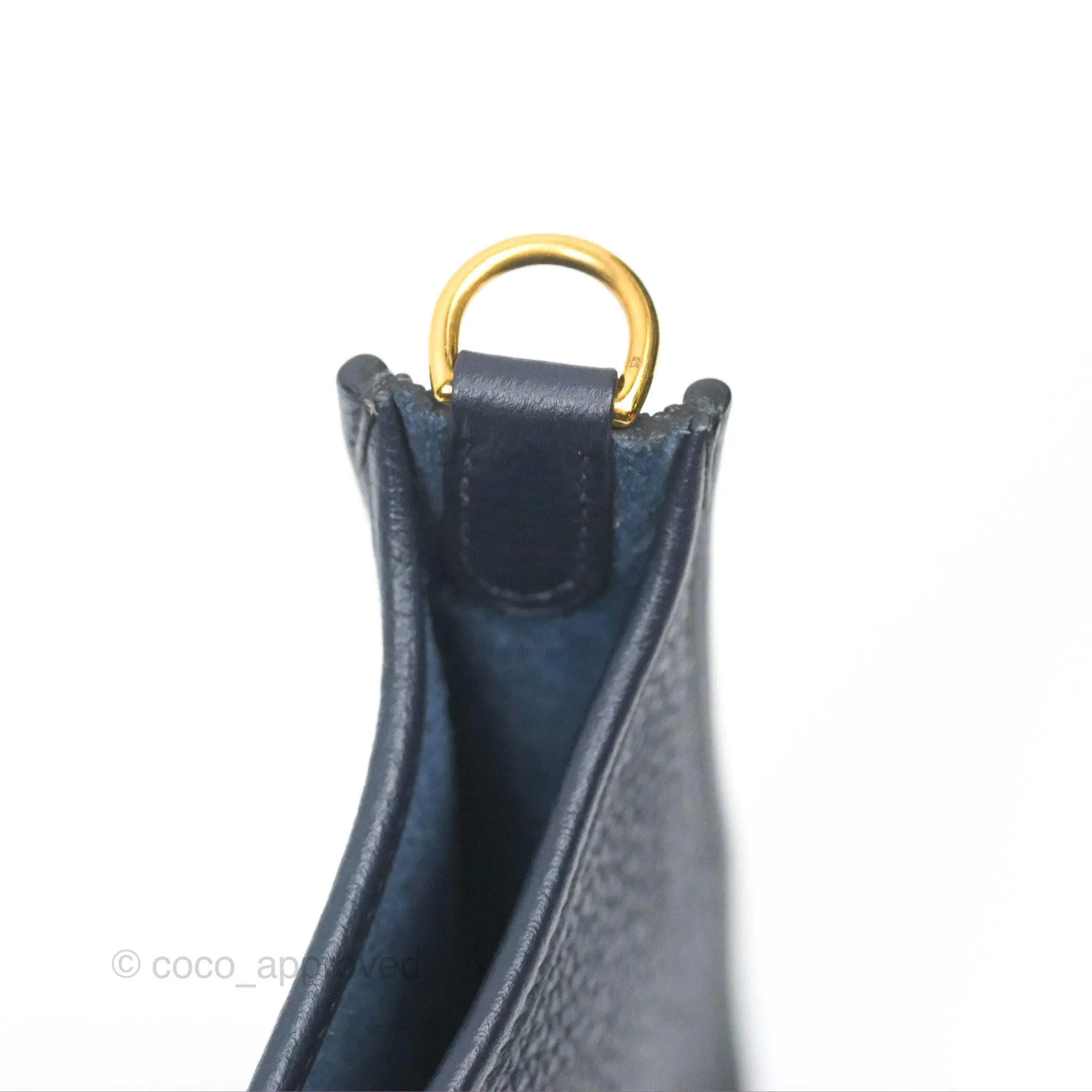 Herms Mini Evelyne 16 Bleu Nuit 2Z Clemence Gold Hardware