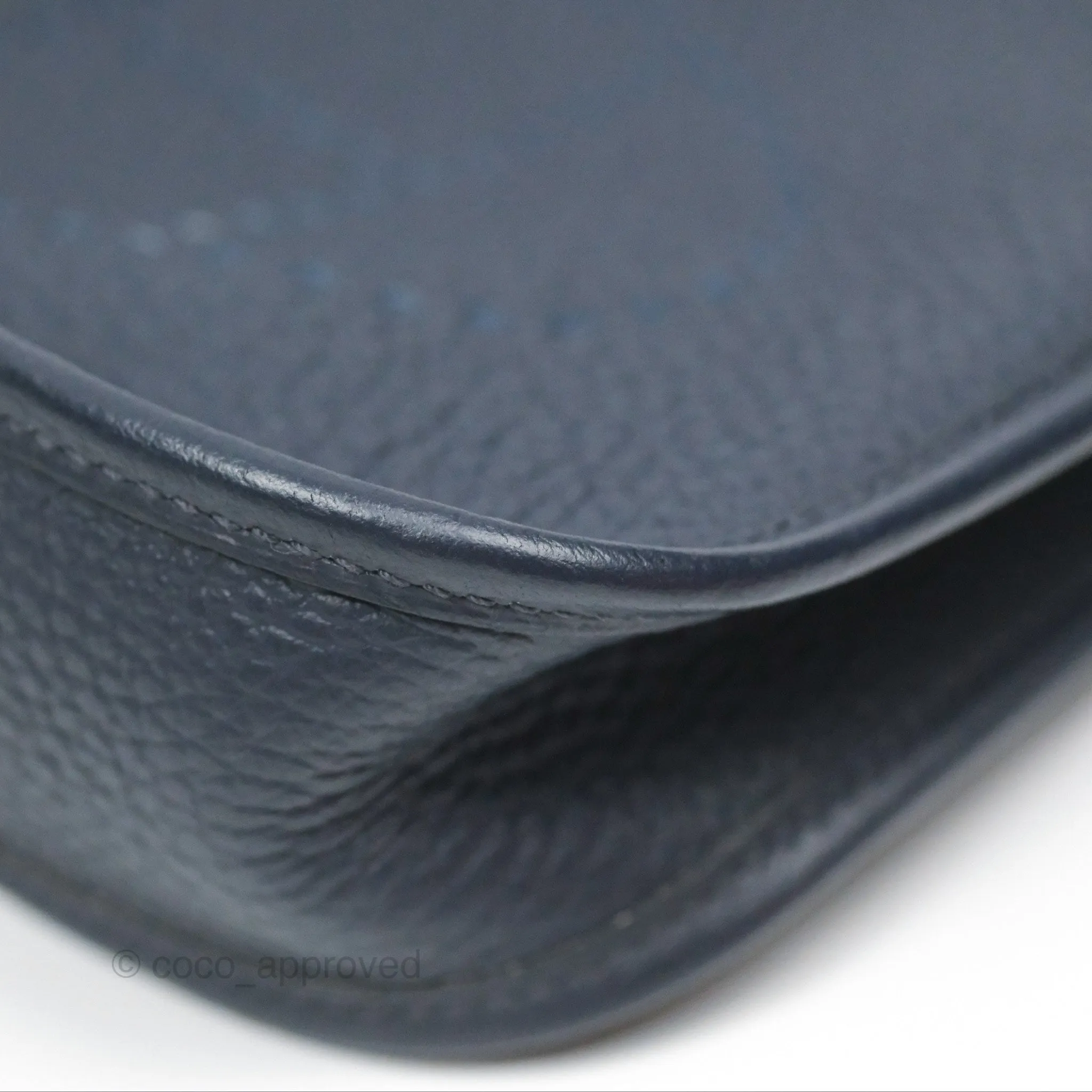 Herms Mini Evelyne 16 Bleu Nuit 2Z Clemence Gold Hardware