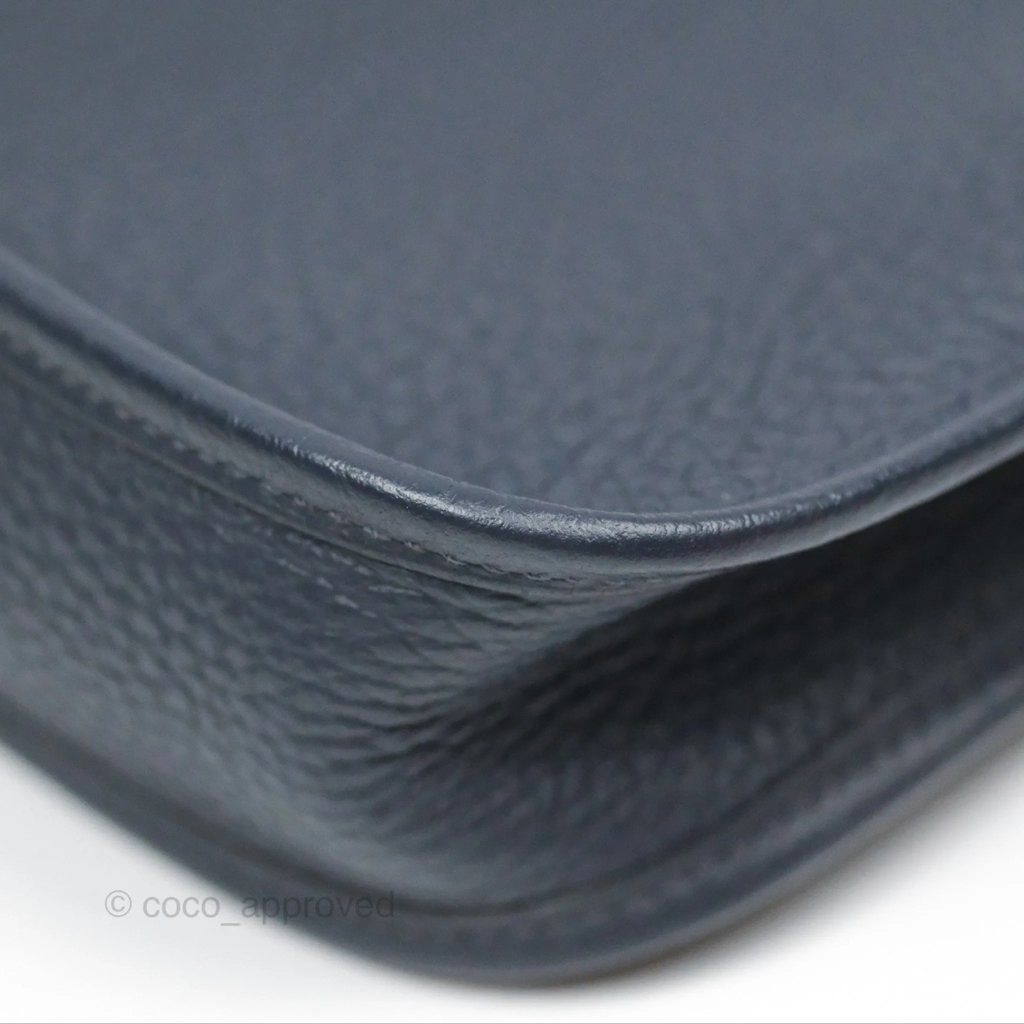 Herms Mini Evelyne 16 Bleu Nuit 2Z Clemence Gold Hardware