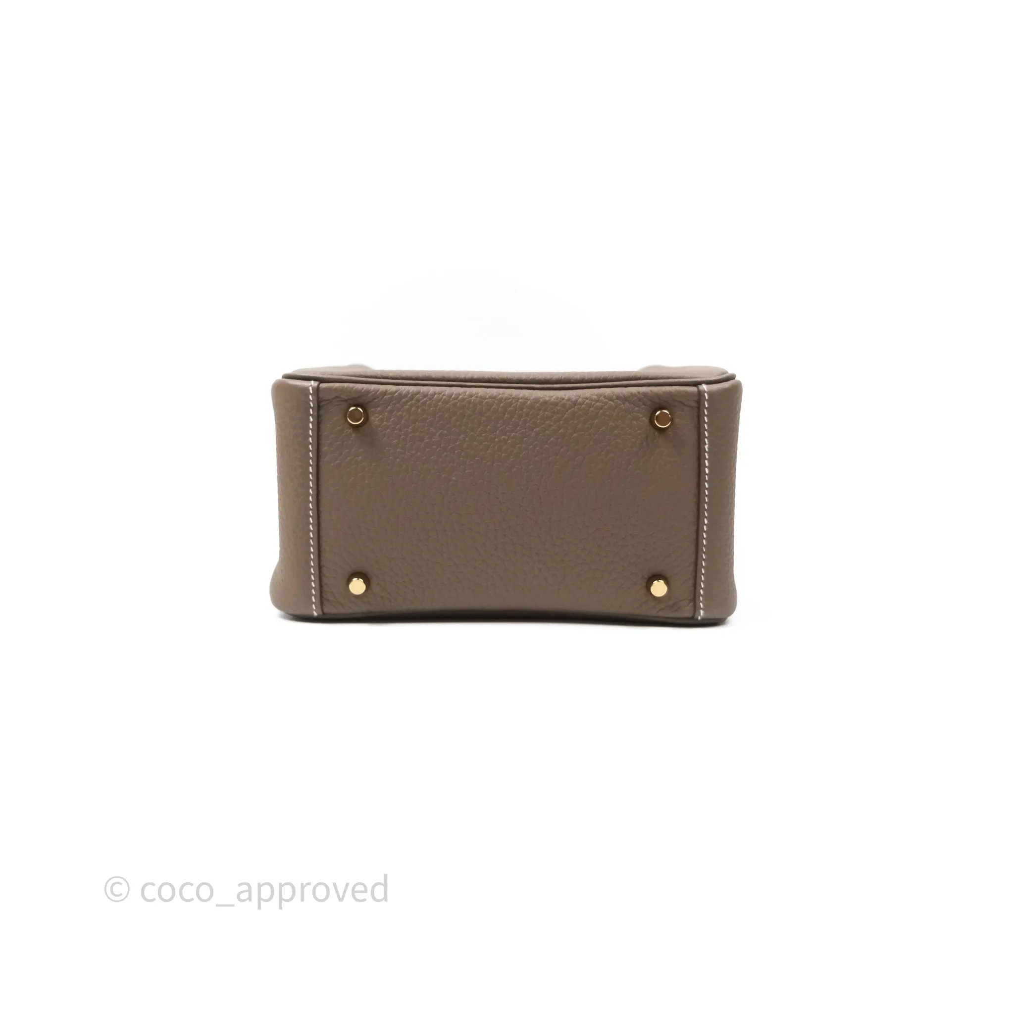 Herms Mini Lindy 20 Etoupe 18 Clemence Gold Hardware