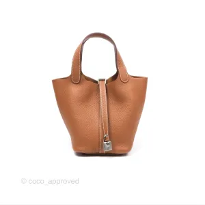 Herms Picotin 18 Gold 37 Clemence Palladium Hardware