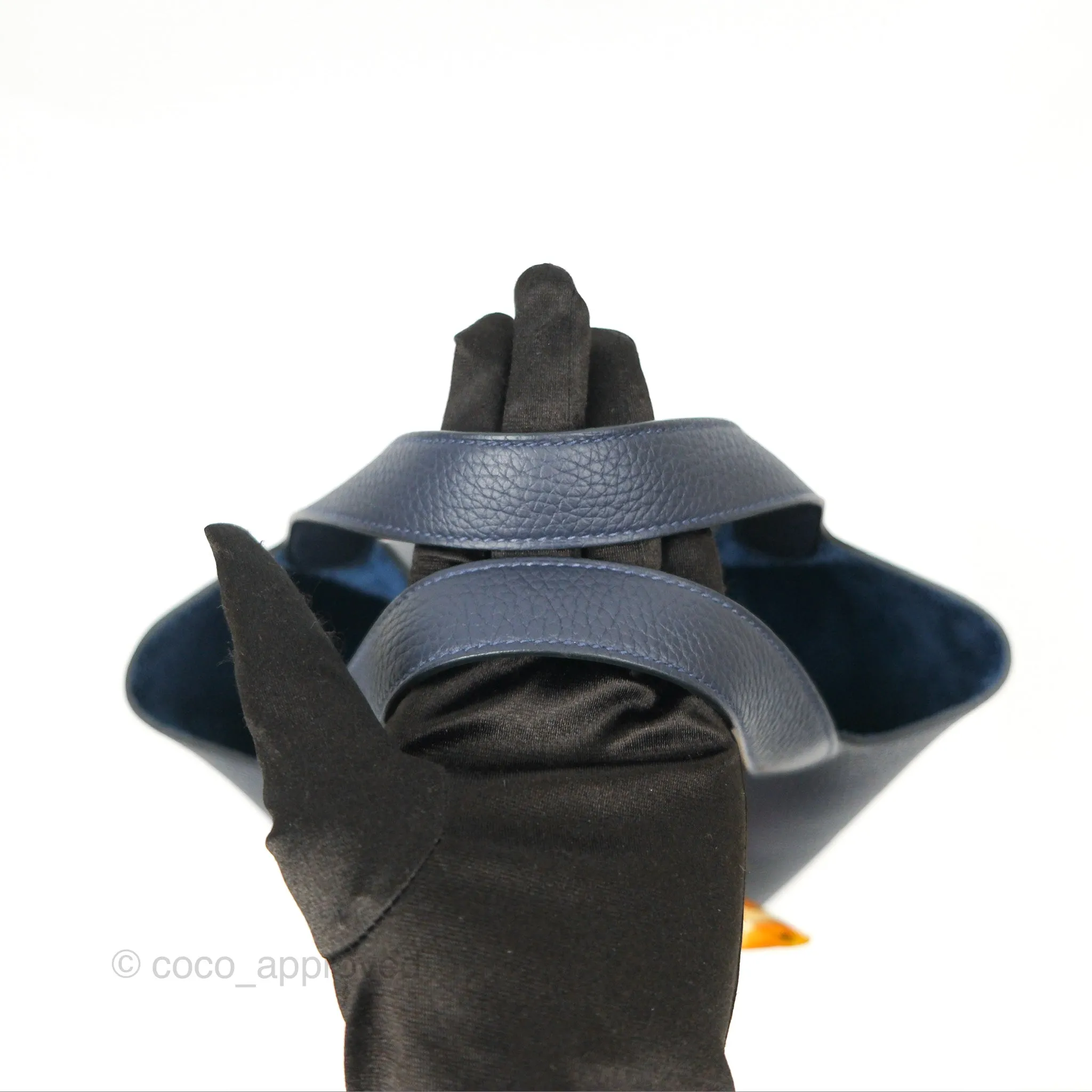 Herms Picotin 18 Lock Bleu Nuit 2Z Palladium Hardware