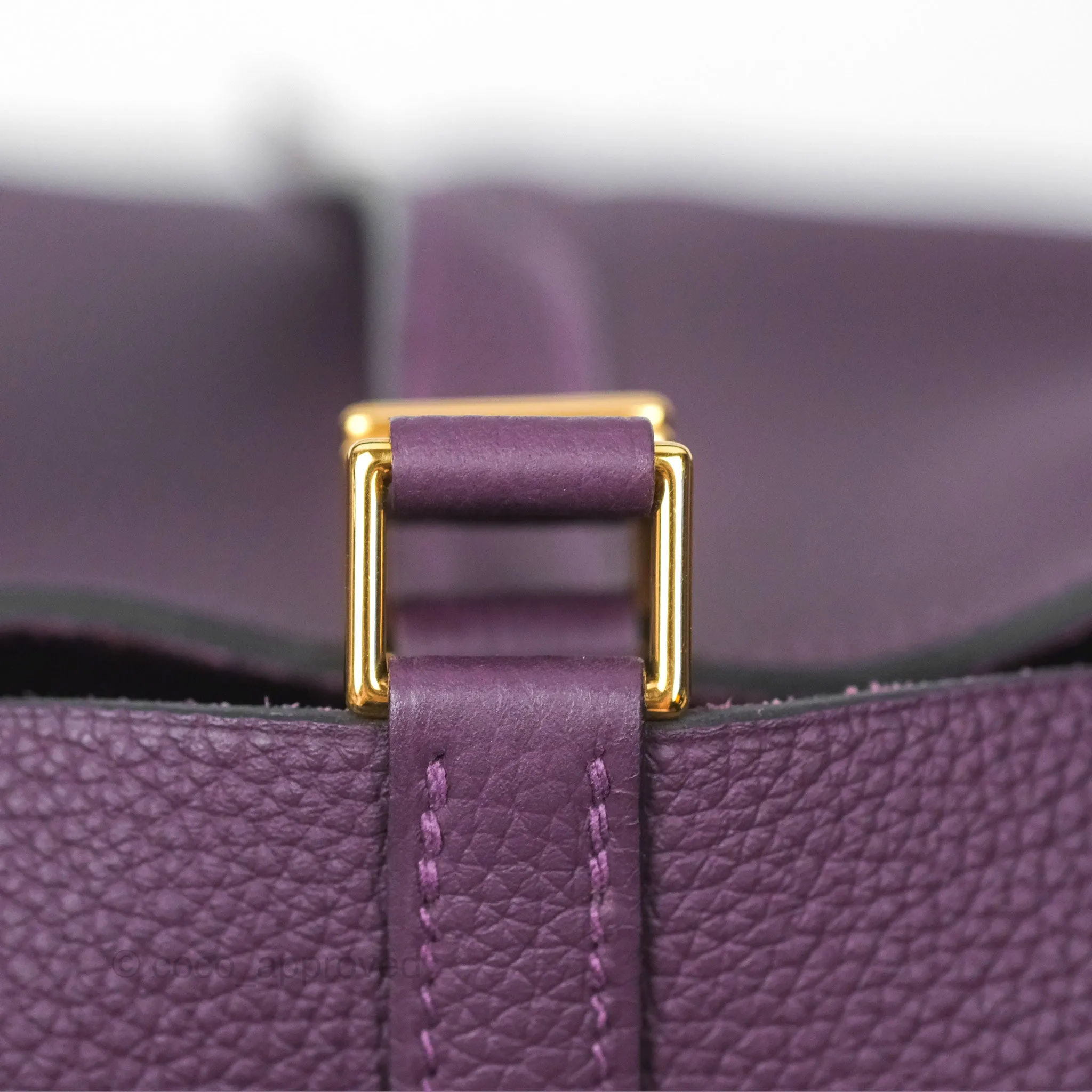 Herms Picotin 22 Lock Cassis Taurillon Maurice Gold Hardware