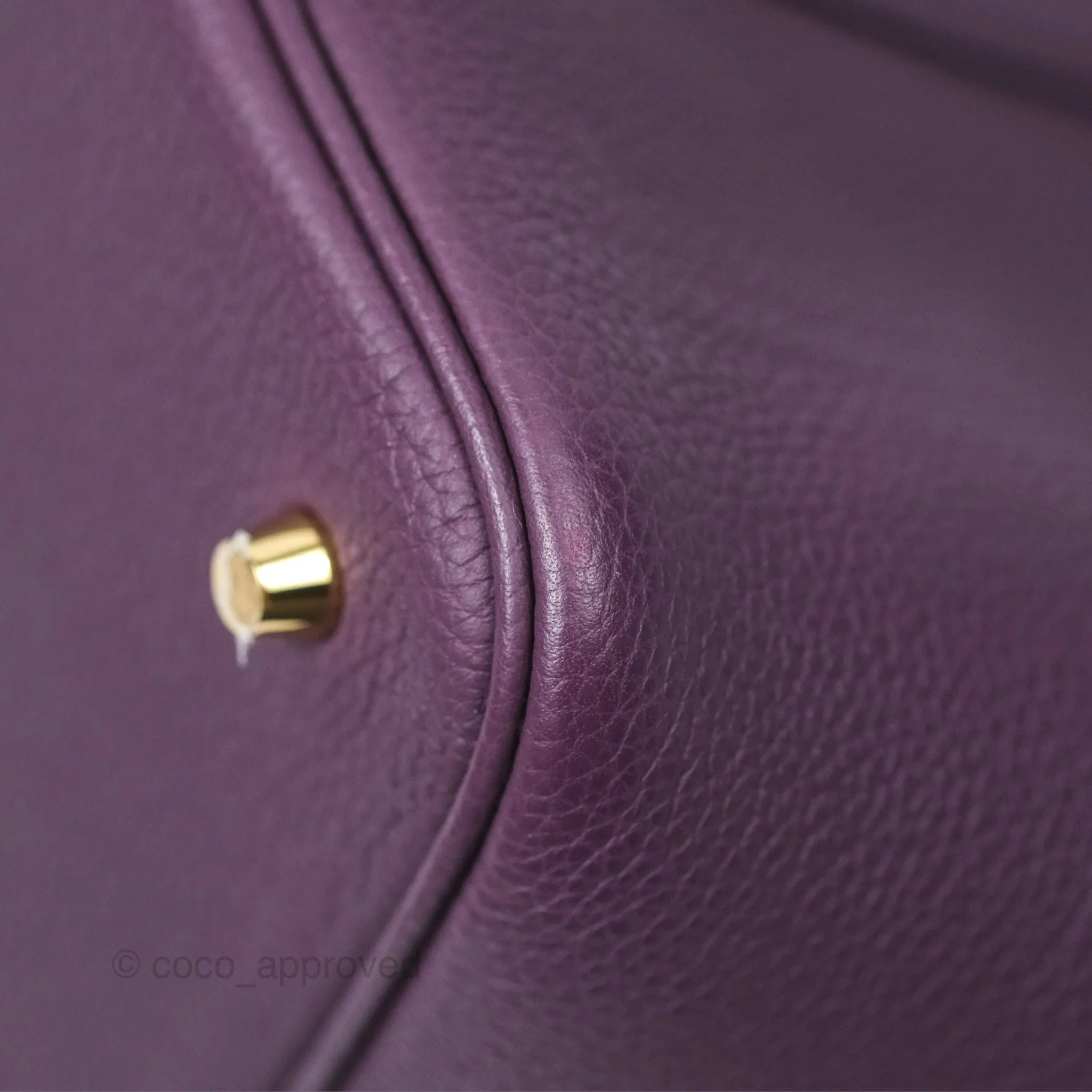 Herms Picotin 22 Lock Cassis Taurillon Maurice Gold Hardware