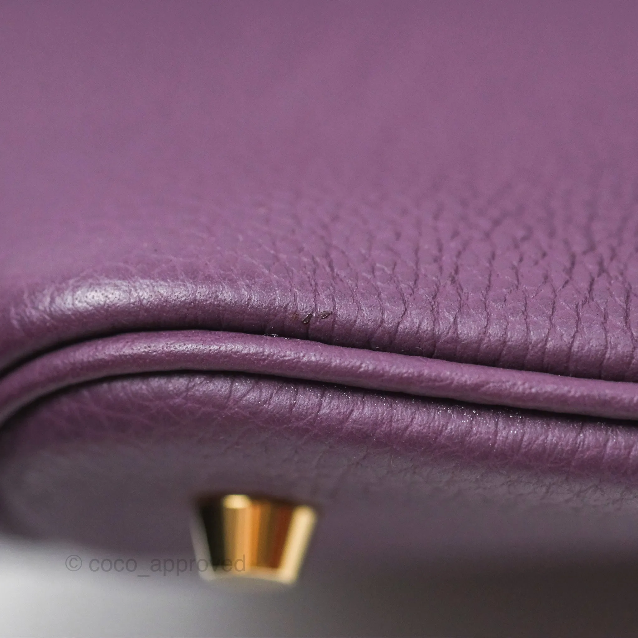 Herms Picotin 22 Lock Cassis Taurillon Maurice Gold Hardware