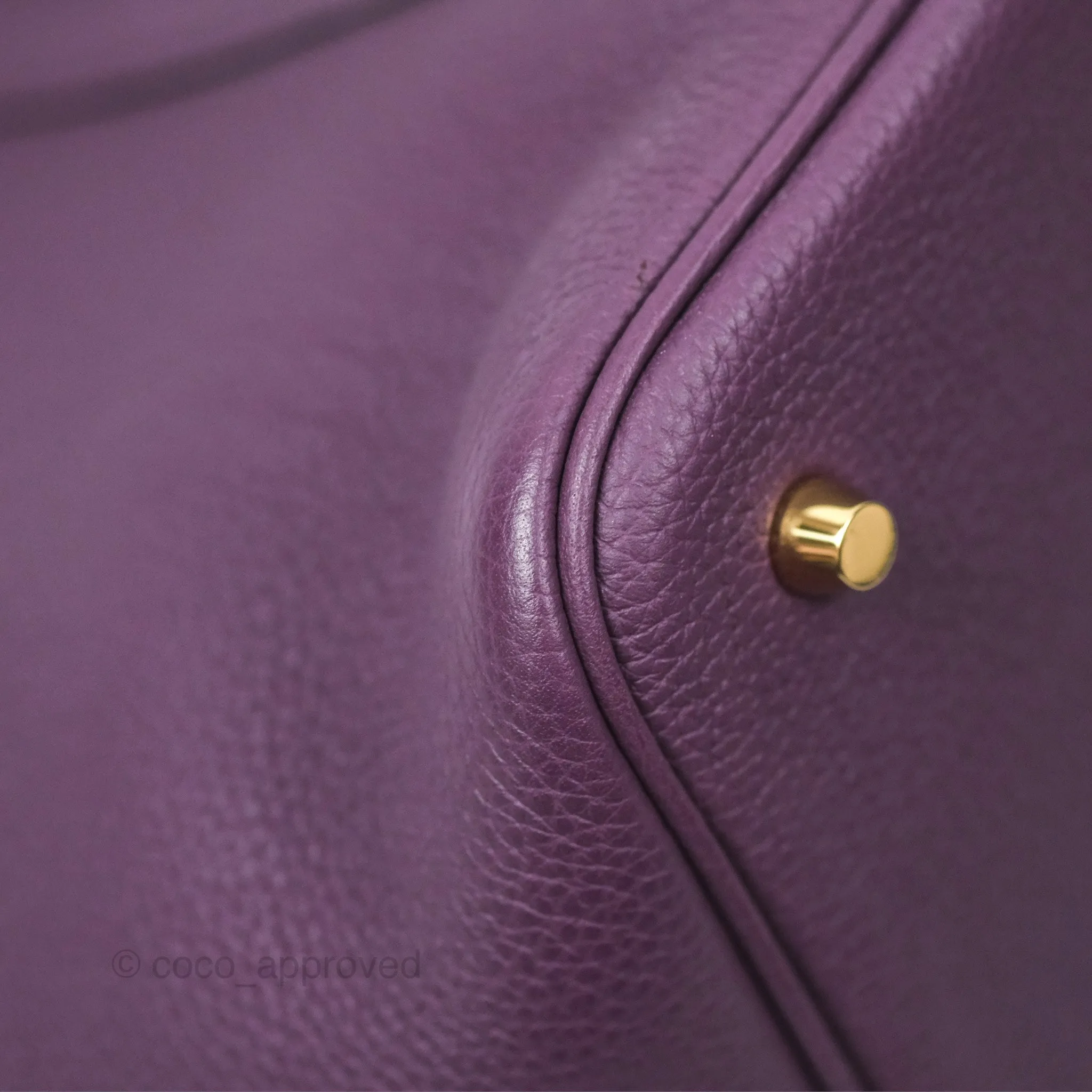 Herms Picotin 22 Lock Cassis Taurillon Maurice Gold Hardware