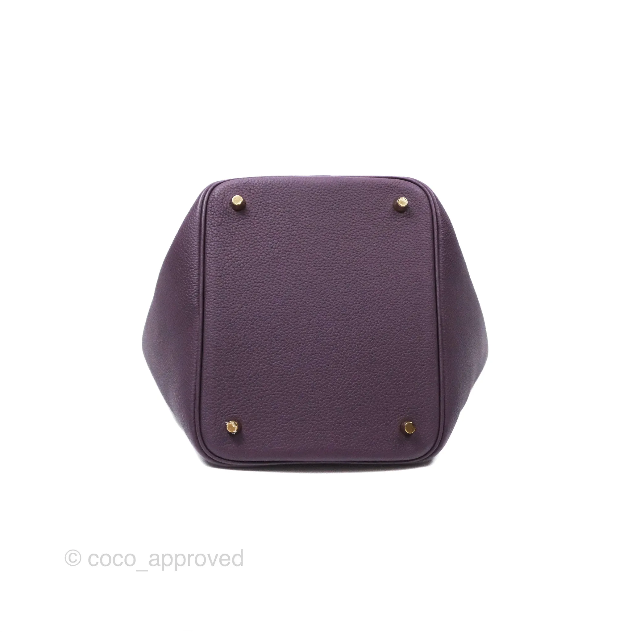 Herms Picotin 22 Lock Cassis Taurillon Maurice Gold Hardware